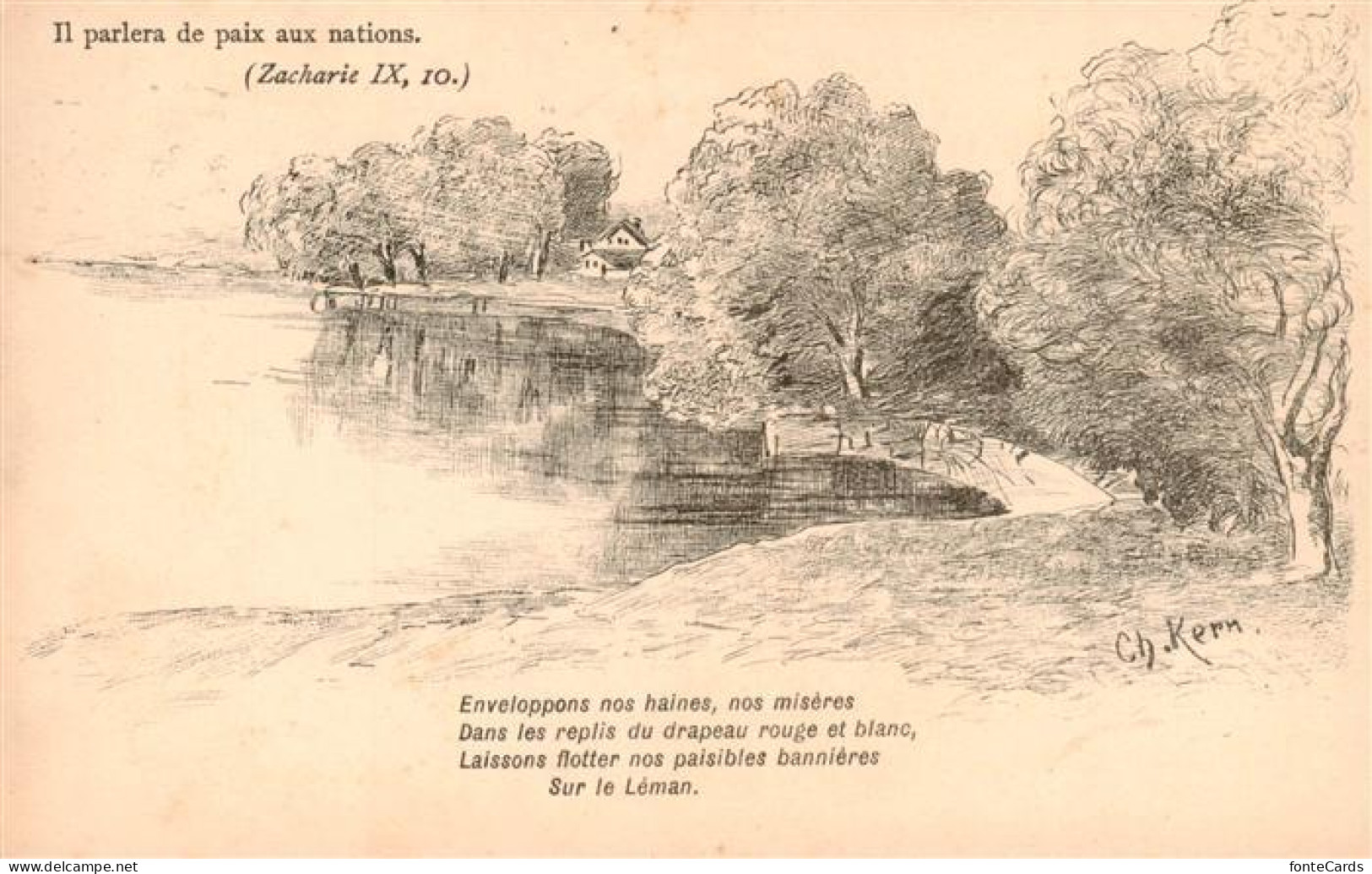 Cully  VD La baie Kuenstlerkarte