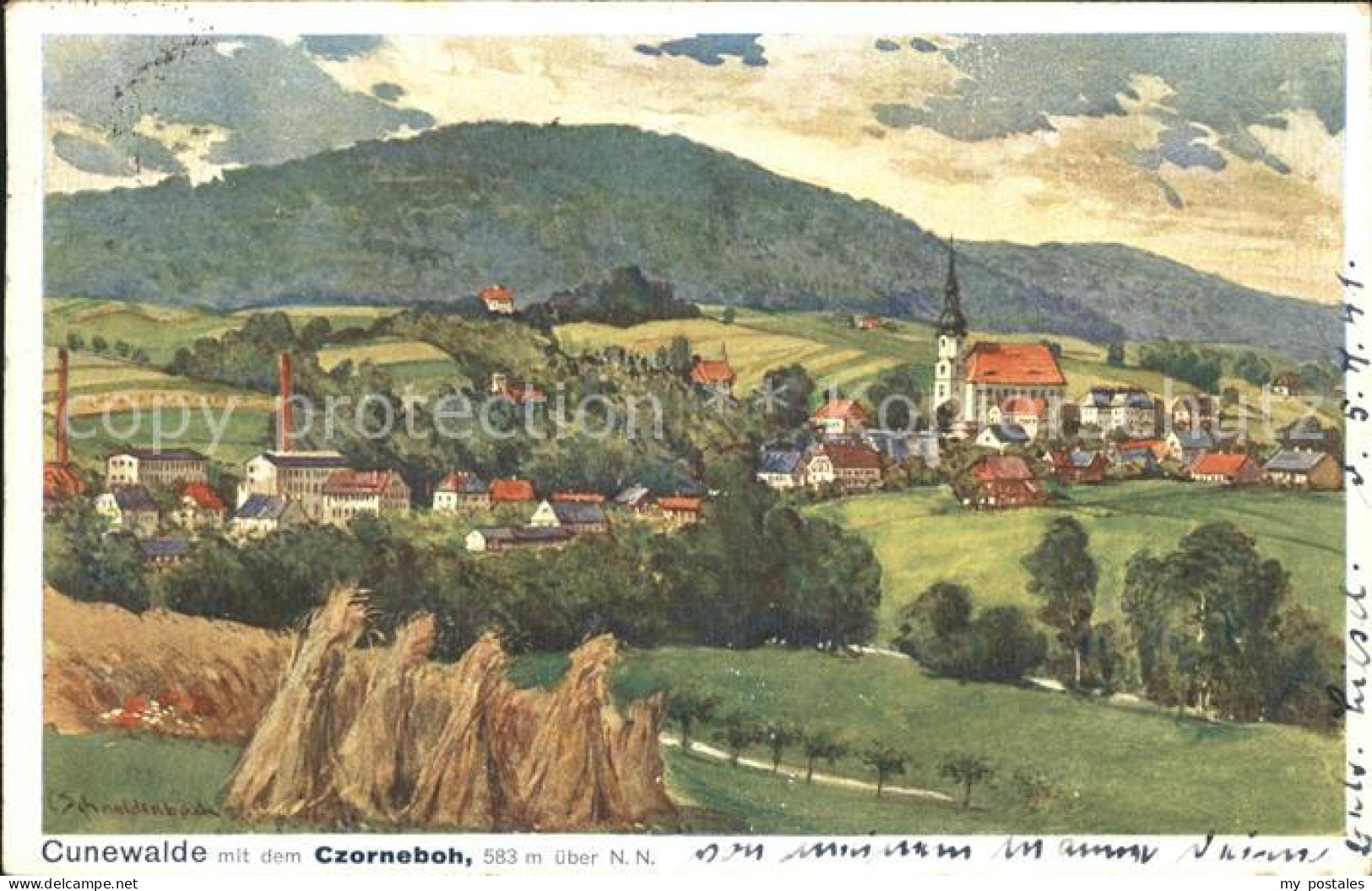 Cunewalde mit dem Czorneboh