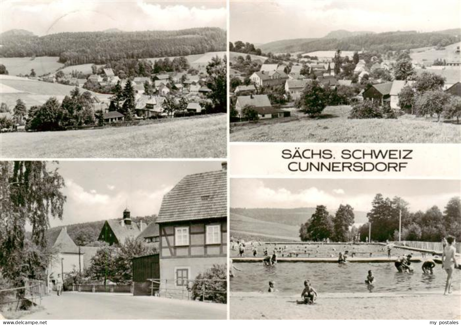 Cunnersdorf Bannewitz Panorama Teilansichten Freiba