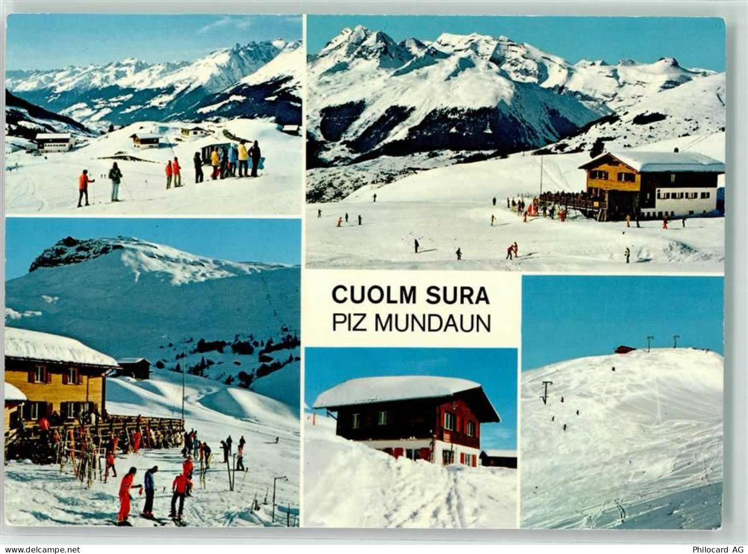 Cuolm Sura - Piz Mundaun Skifahrer Gasthaus - 39494199