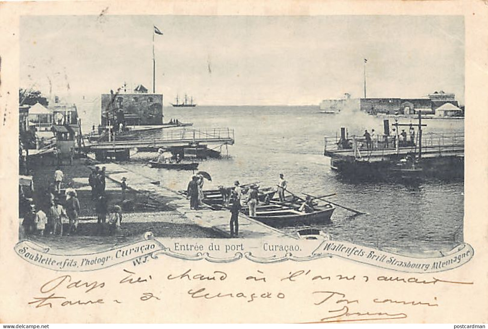 Curaçao - Entrance of the harbour - Publ. Soublette & fils