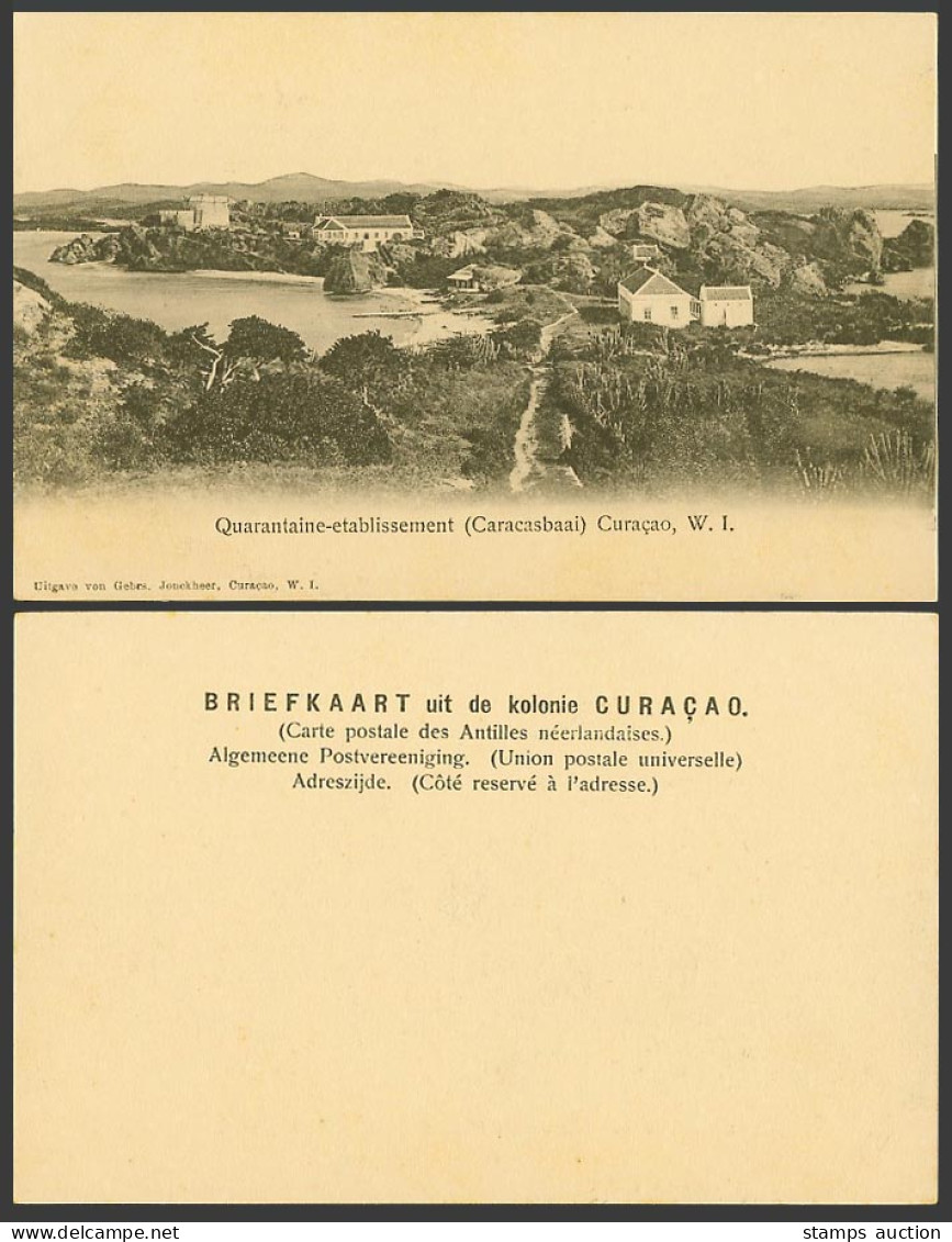 Curacao W.I. Old UB Postcard Quarantaine-Etab Quarantine Institution Caracasbaai