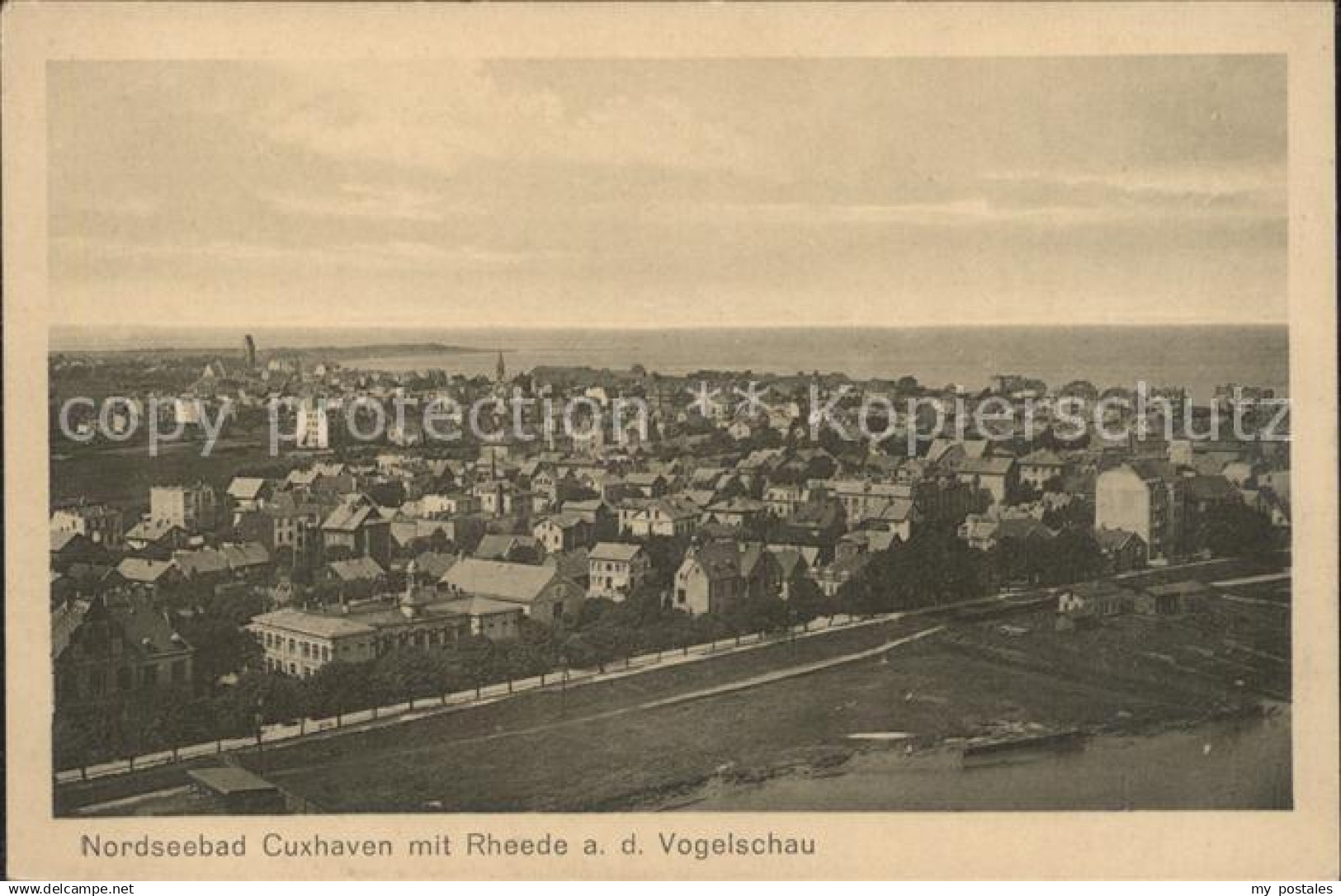 Cuxhaven Nordseebad Cuxhaven mit Rheede aus der Vogelschau