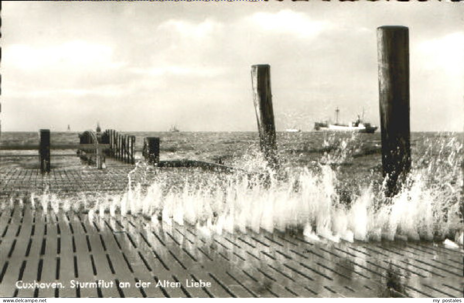 Cuxhaven Nordseebad Cuxhaven Sturmflut