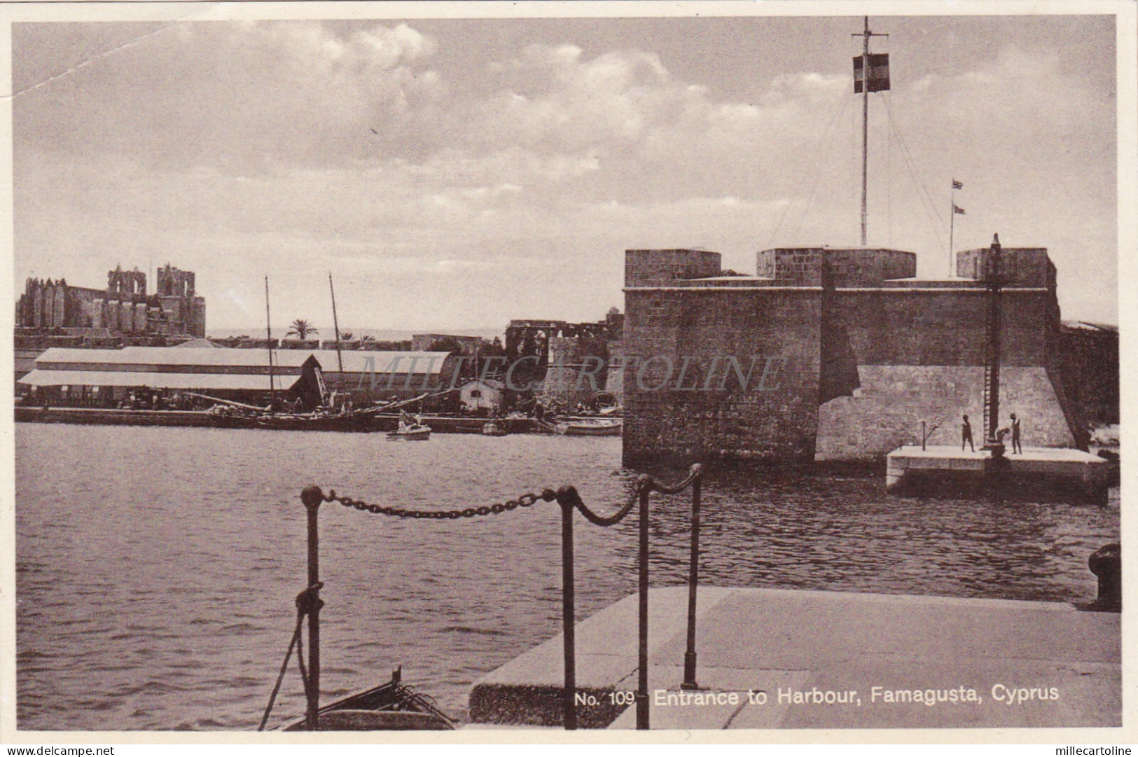 CYPRUS - Entrance to Harbour, Famagusta, Postcard