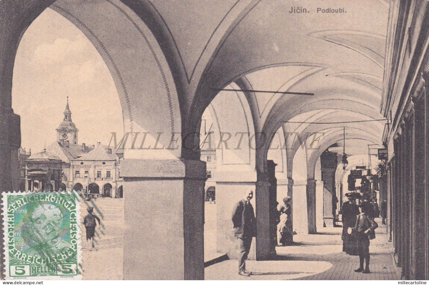 CZECH REPUBLIC - Jicin, Podloubi, Postcard 1912