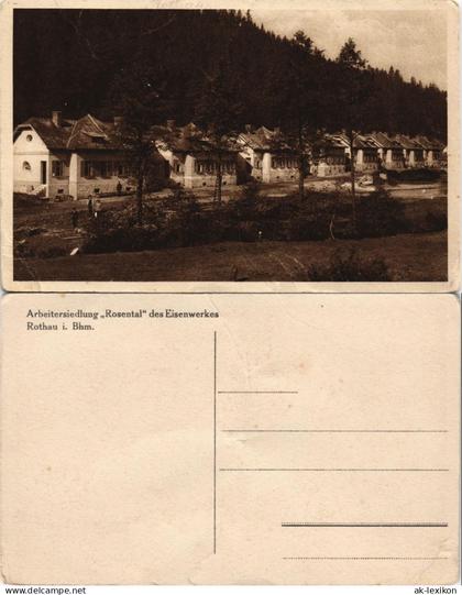 Rothau (Böhmen) Rotava Arbeitersiedlung Rosental Eisenwerkes Rothau Böhmen 1930