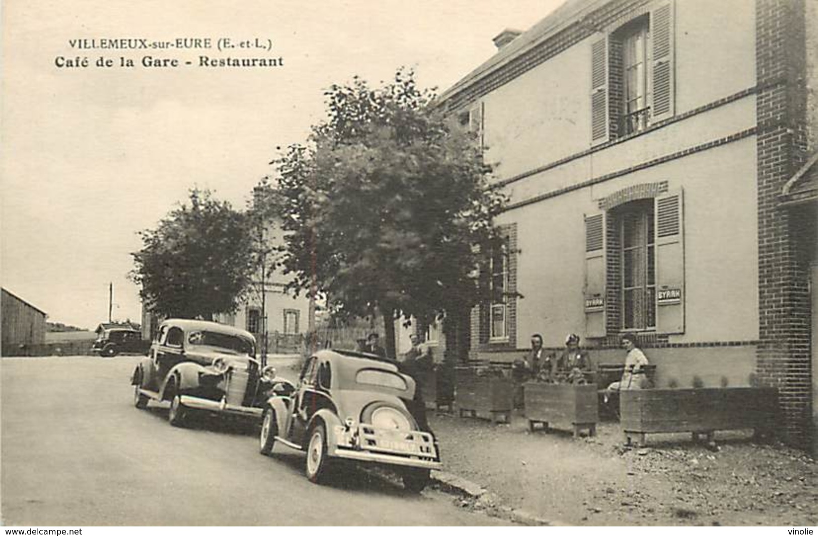 D-18-120 : VILLEMEUX-SUR-EURE. AUTOMOBILE. CAFE DE LA GARE. RESTAURANT