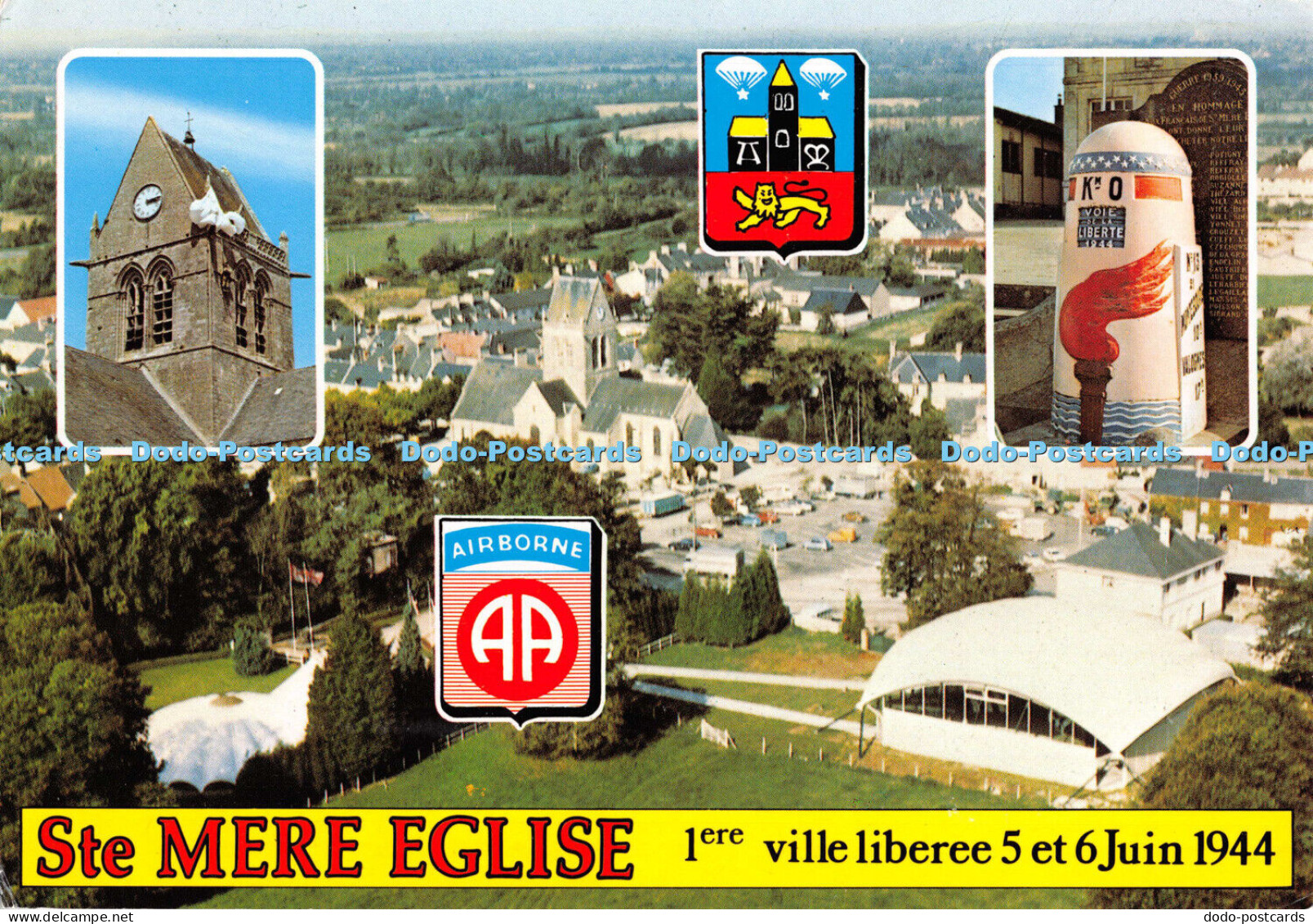 D009883 Sainte Mere Eglise. Manche. Multi View. Airborne. Church. Airport. Allia