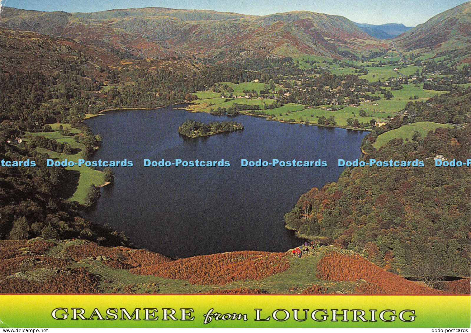 D015144 Grasmere from Loughrigg. Grasmere and Rydal. John Hinde. U. K. John Hind