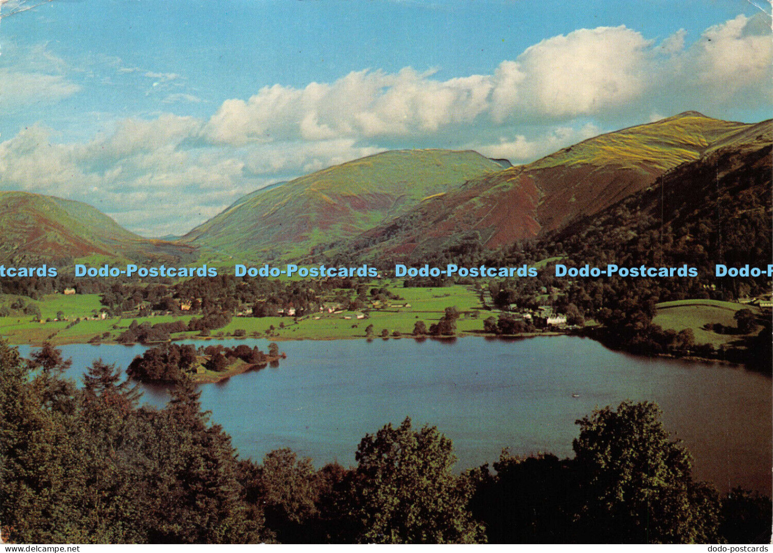 D015145 Grasmere from Red Bank. Grasmere Lake and Village from the viewpoint of