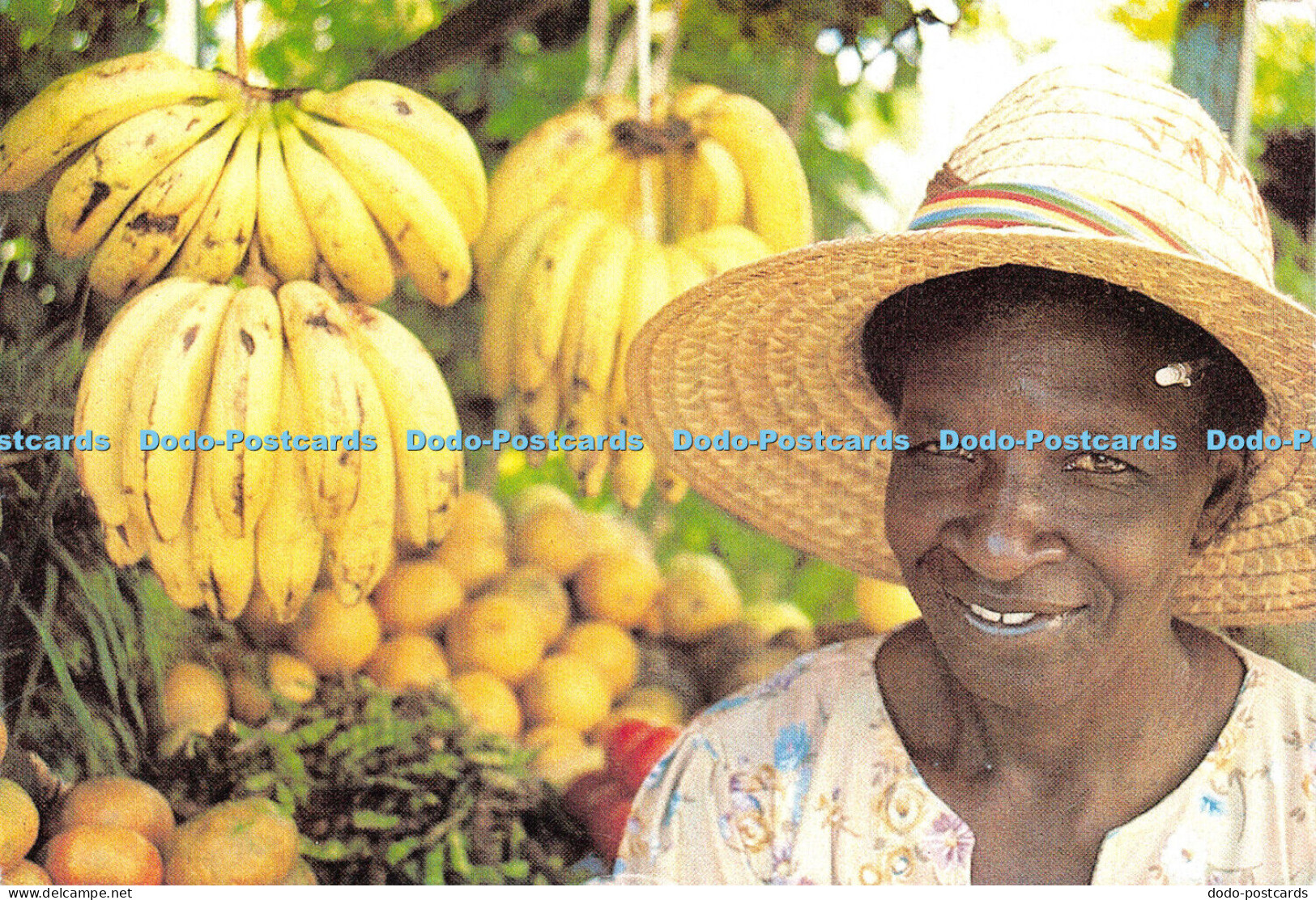 D026699 Jamaica Fruit Vendor on the North Coast of Jamaica. W. I. Kingpin. Cooki