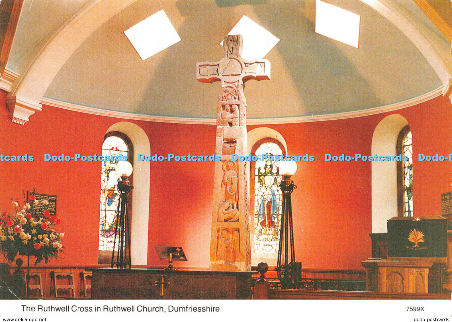 D037572 Dumfriesshire. The Ruthwell Cross in Ruthwell Church. Whiteholme Publish
