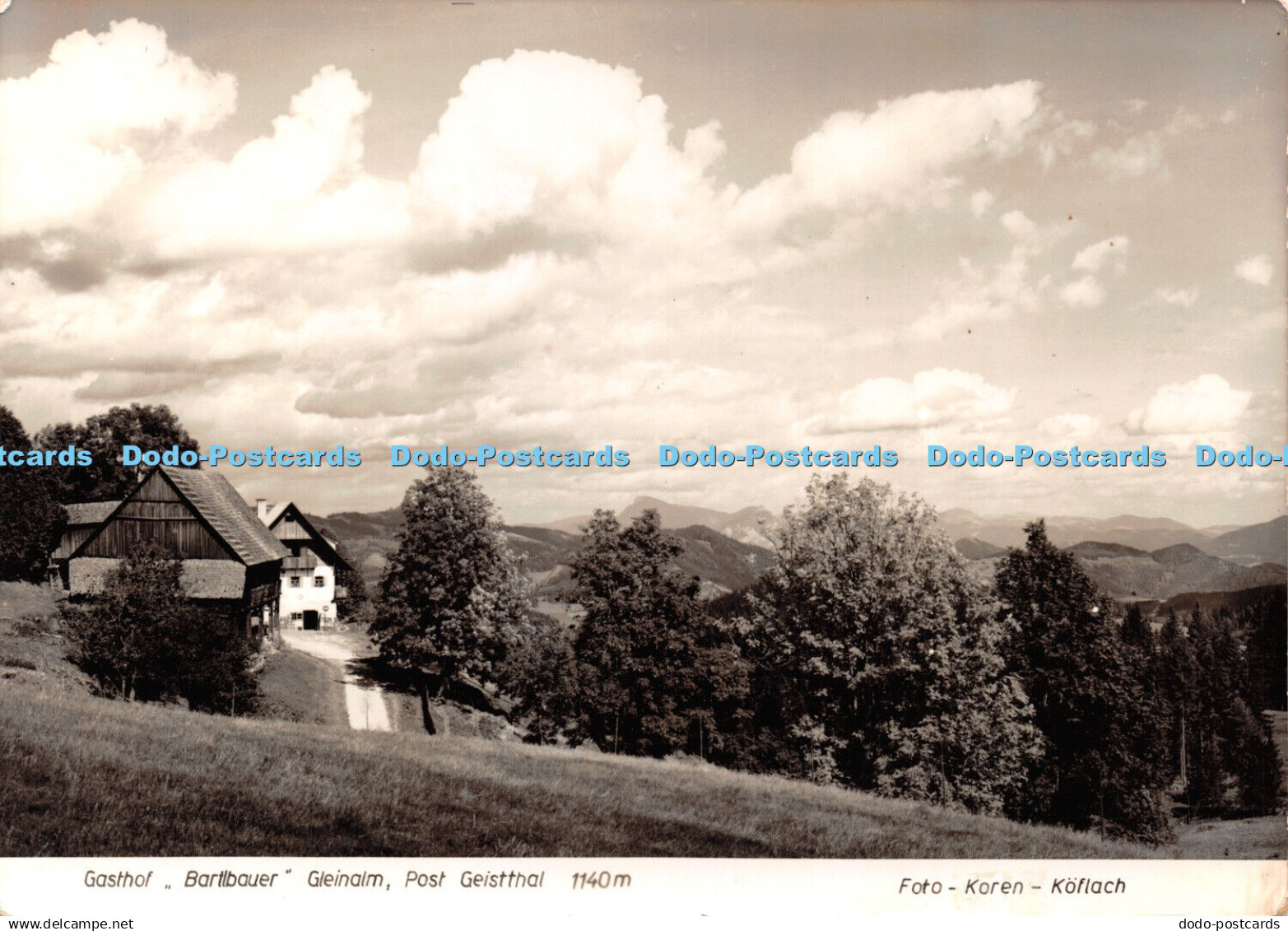D038267 Gasthof. Bartlbauer. Post Geistthal 1140 m. Foto Koren Koflach. RP
