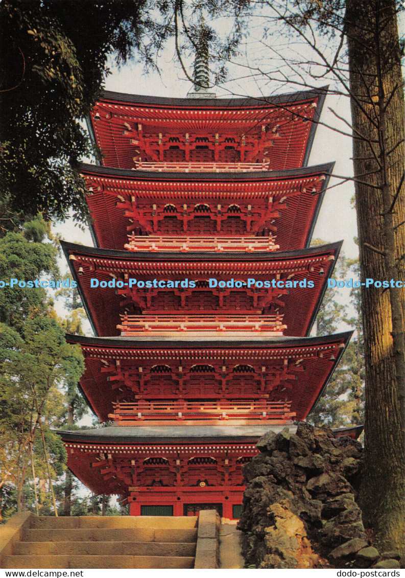 D054156 Goju No To. Five Story Pagoda. Nichiren Shoshu Head Tempe Taisekiji