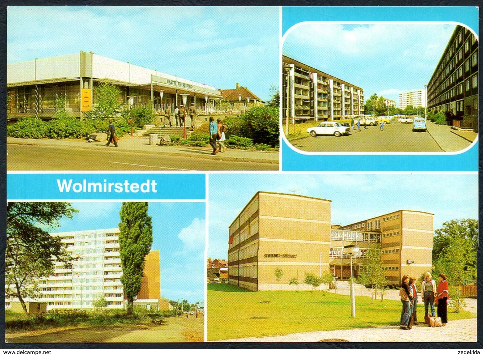 D0727 - TOP Wolmirstedt HO Gaststätte Kristall Neubauten Schule - Bild und Heimat Reichenbach