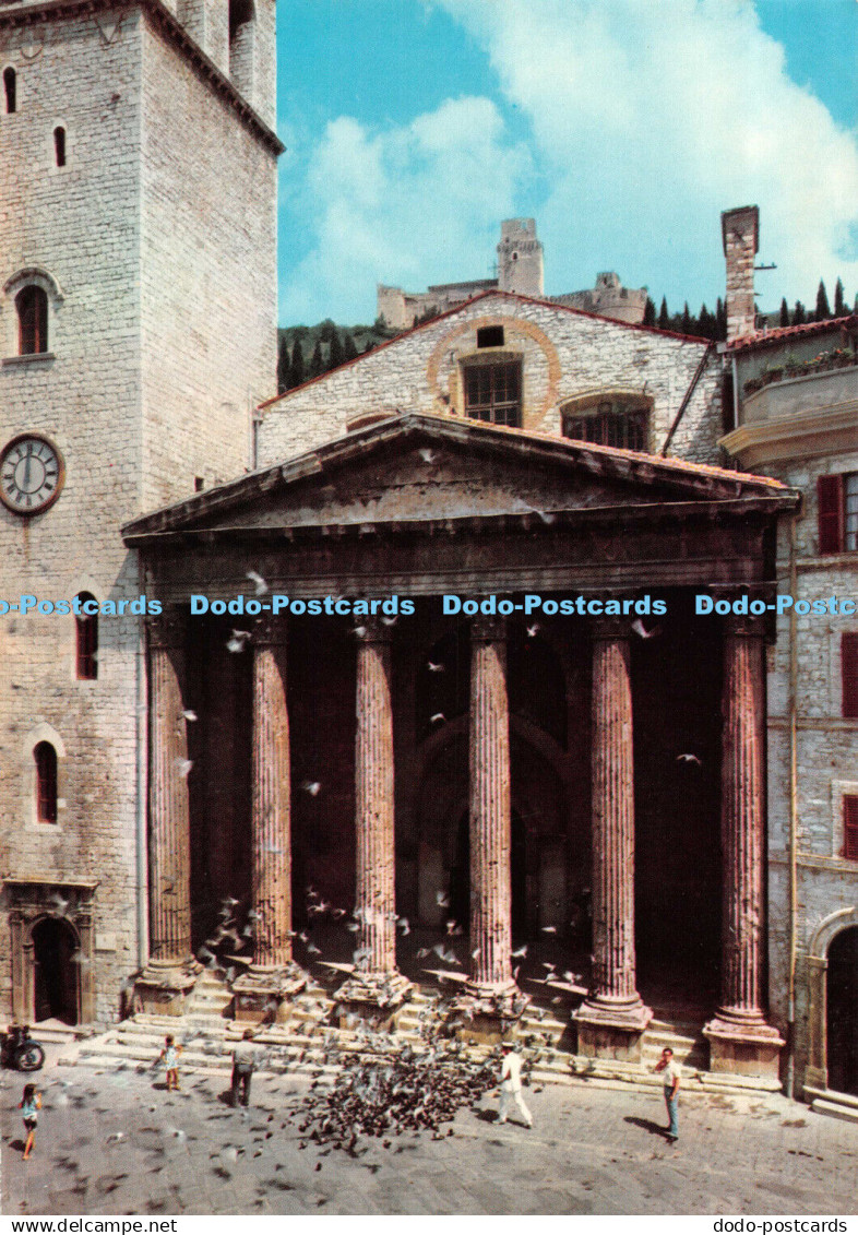 D086428 Assisi. Commune Square. Minerva Temple. Brunner. Ulisse Rossi