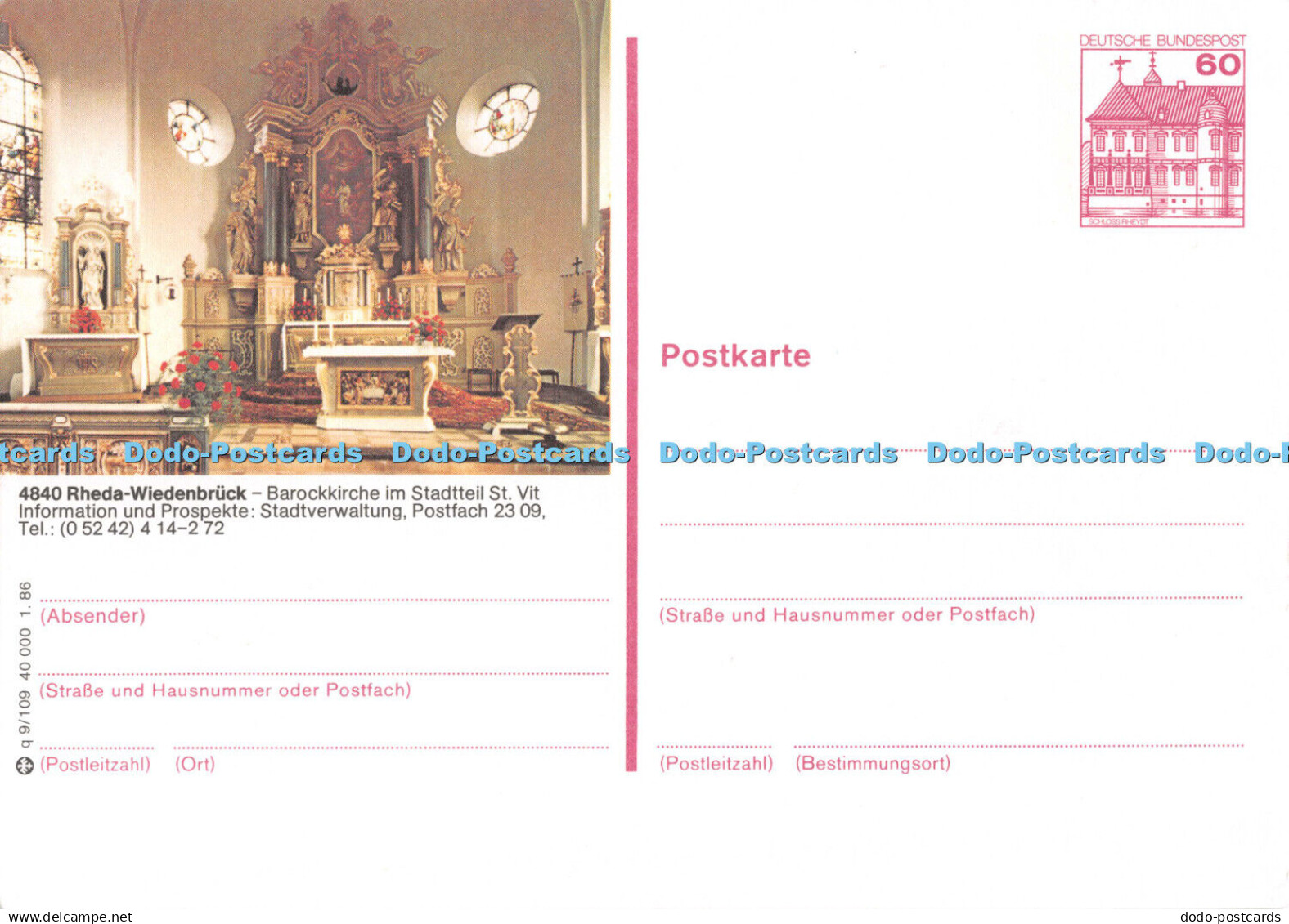 D091366 4840. Rheda. Wiedenbruck. Barockkirche im Stadtteil St. Vit Information