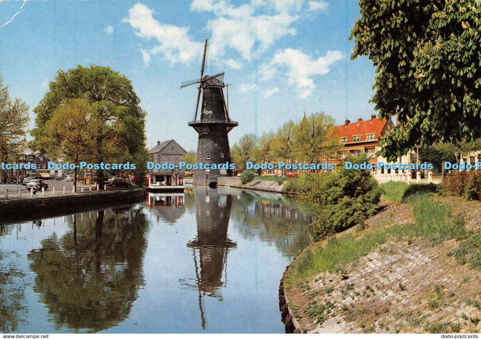 D093986 Schiedam. Nieuwe Haven Met Walvismolen. Sleding