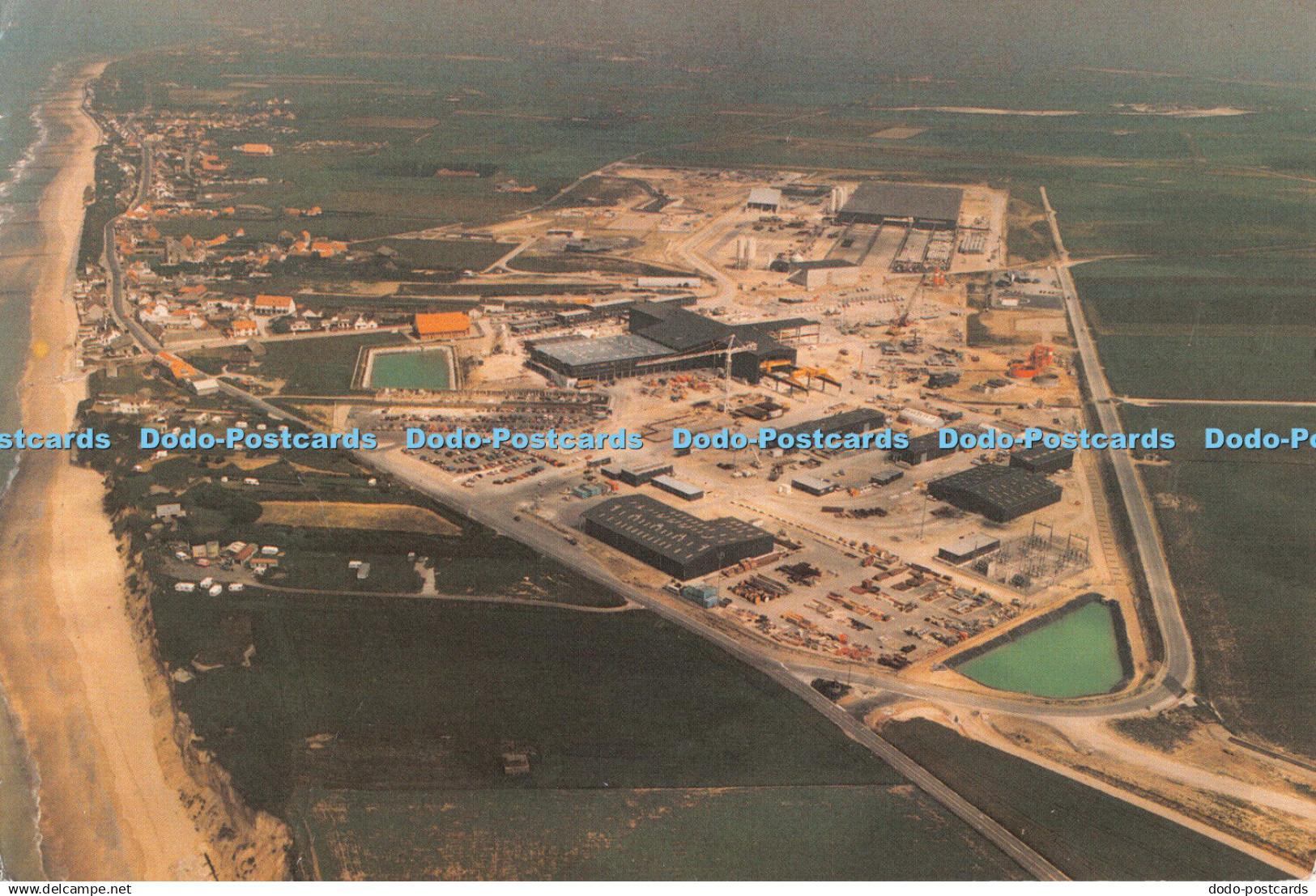 D103250 Aerial View of Sangatte Site. June 1988. Channel Tunnel Group Limited. S