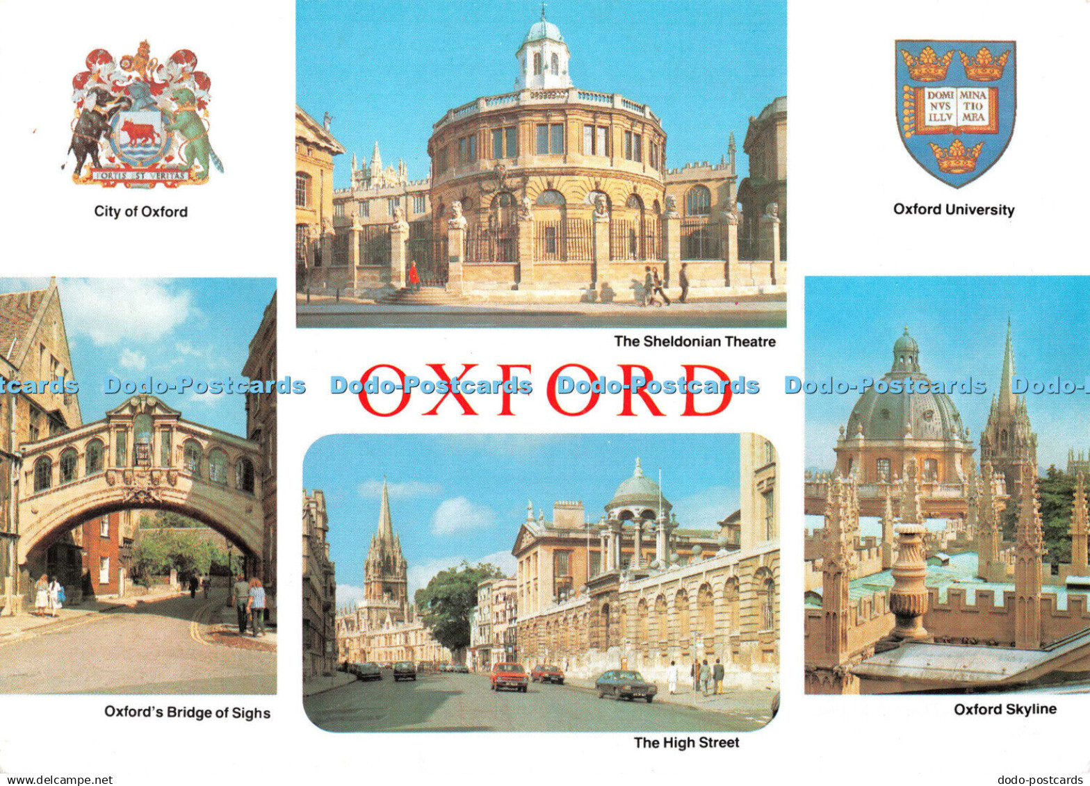 D106766 Oxford. The High Street. Oxford Skyline. Oxford Bridge of Sighs. Thomas