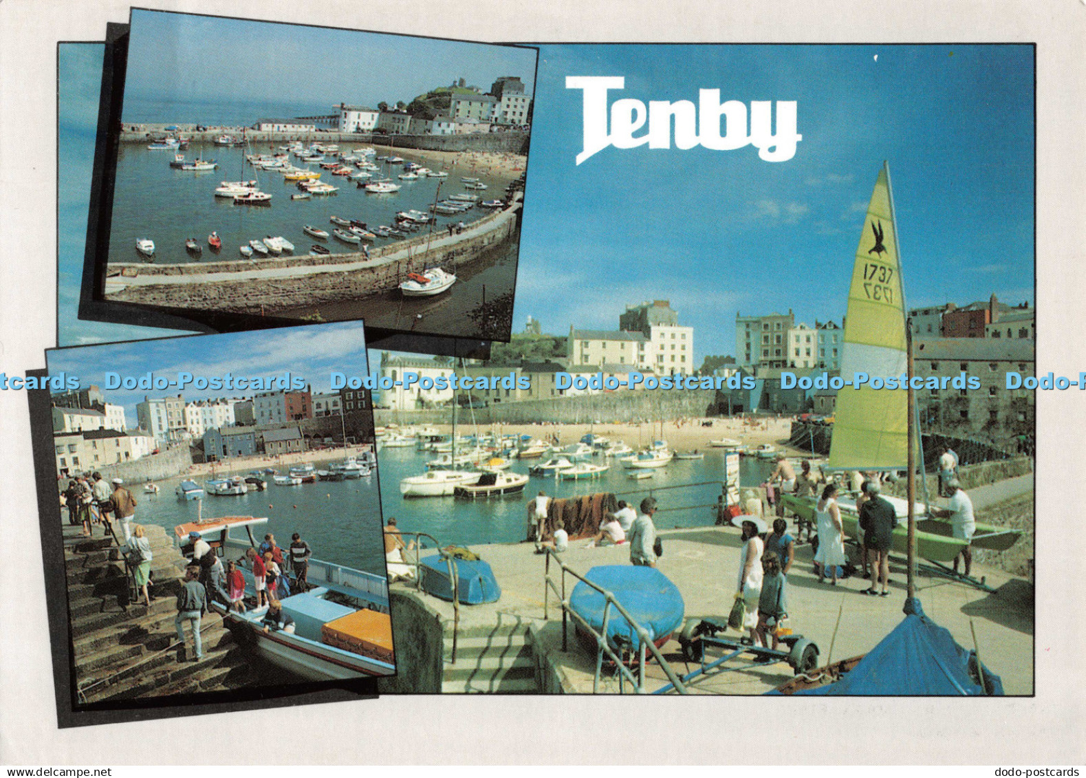 D124681 Tenby Harbour Pembrokeshire Haven Colourprint Pembrokeshire Eye Postcard