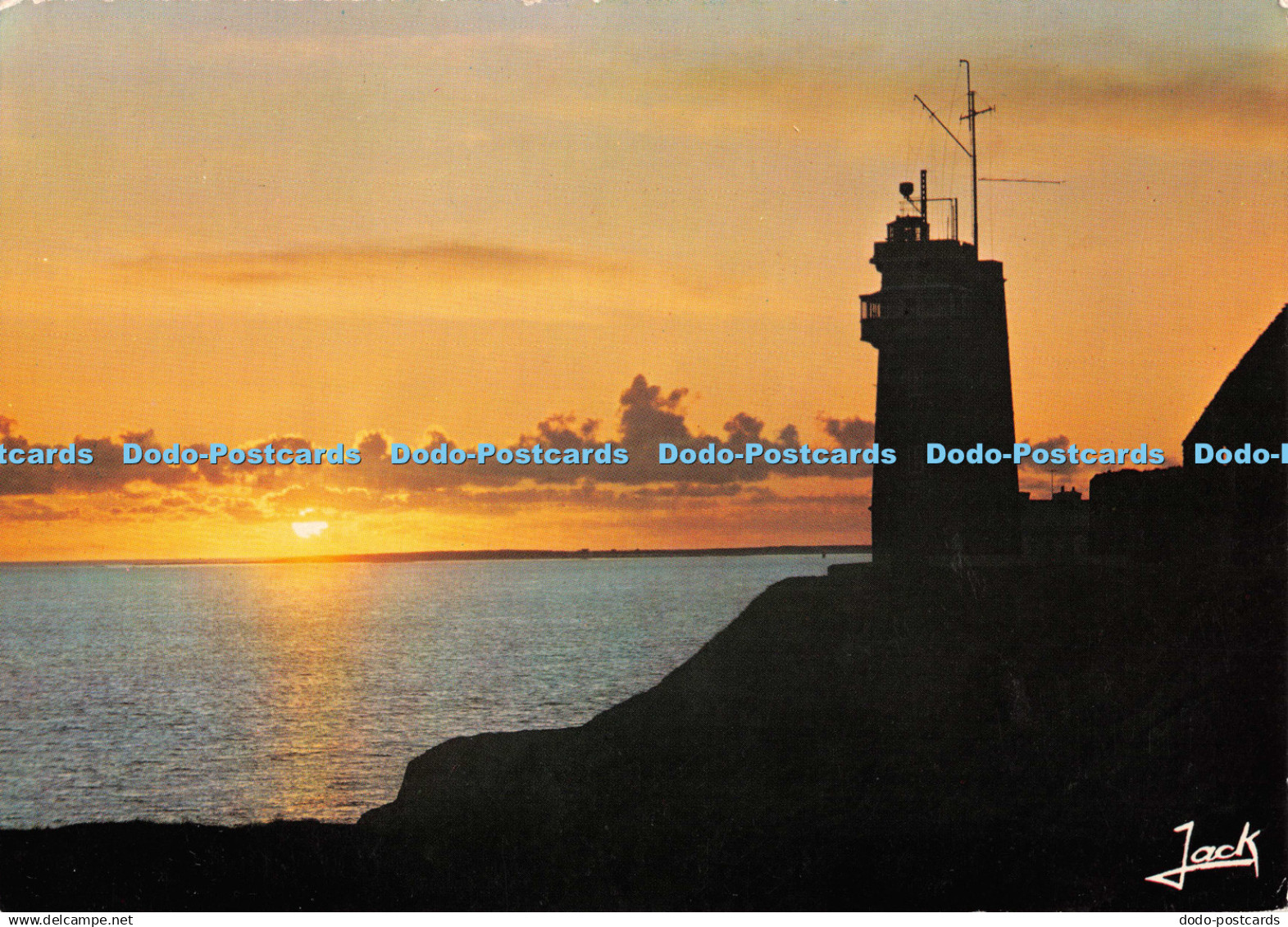 D124931 Couleurs de Bretagne La Pointe Saint Mathieu 2104 Le semaphore au coucha