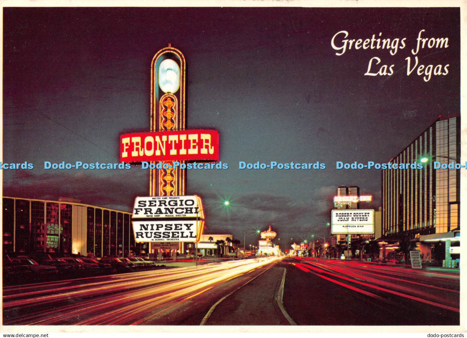 D126520 Greetings from Las Vegas The Frontier Hotel Las Vegas Trip Friendly Hote
