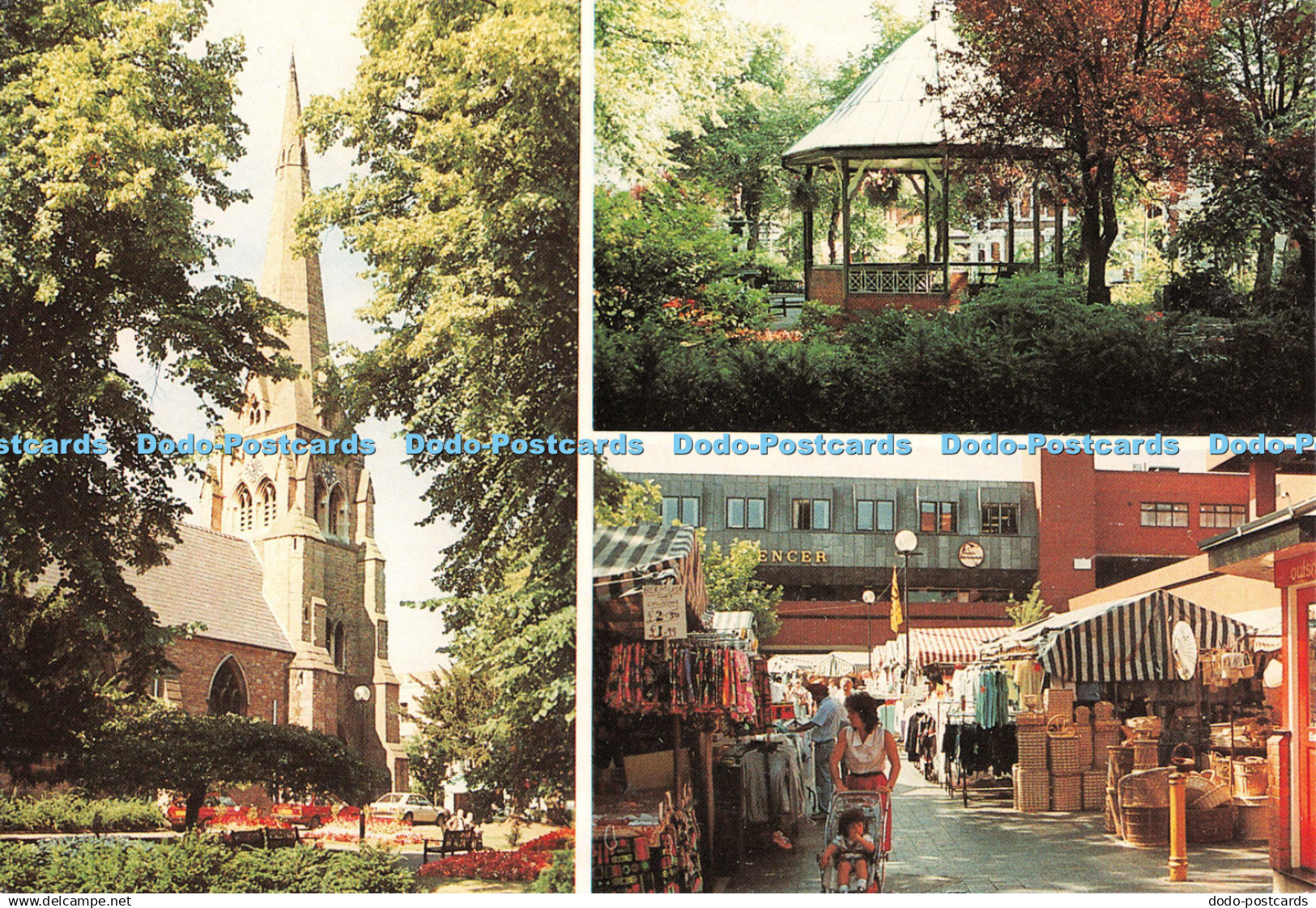 D128358 Redditch St Stephen Church J V Postcards Multi View