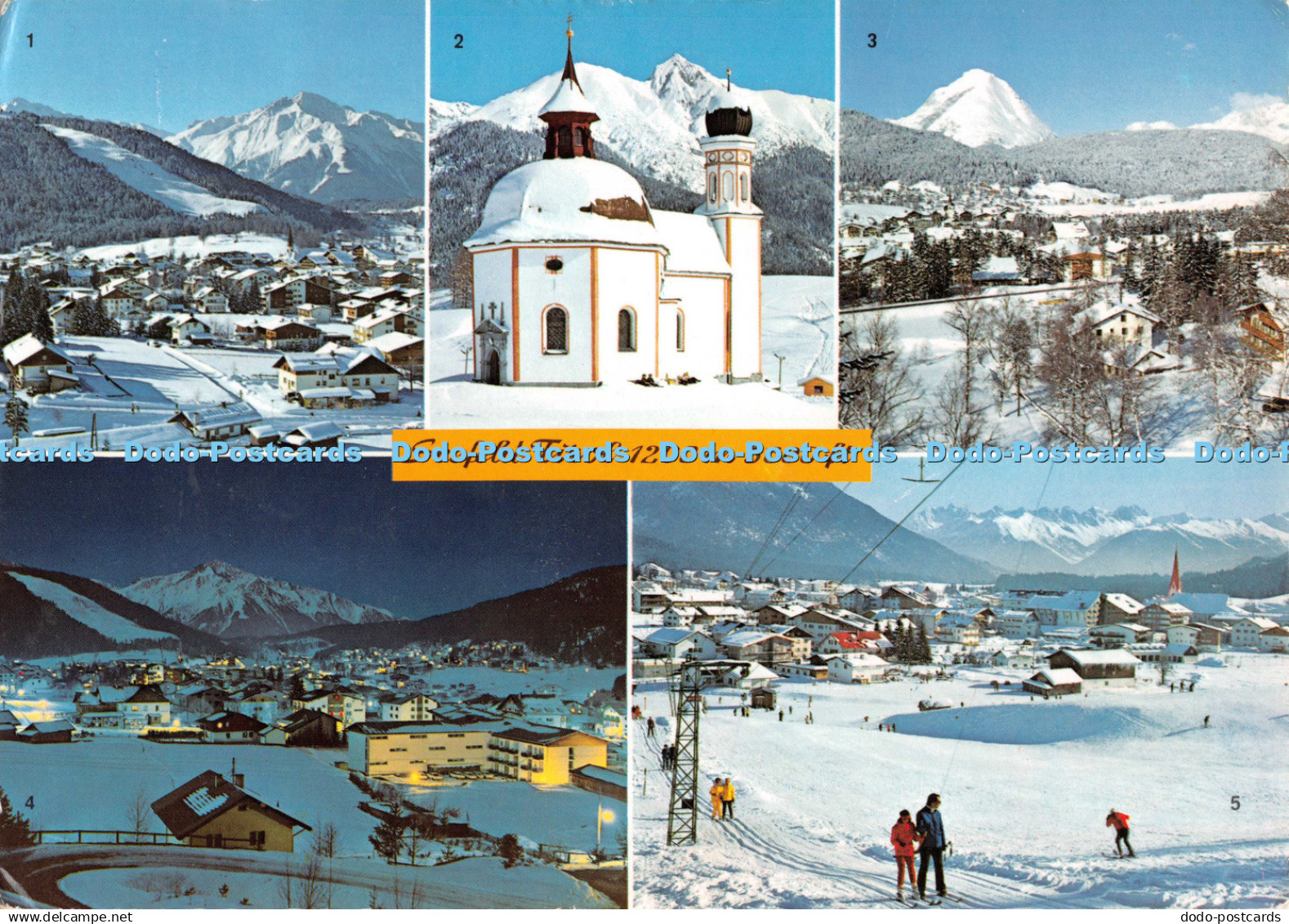 D129262 Seefeld Tirol 1200 m 3600 ft Seekirchl Seefeld at Night Seefeld with Hoh