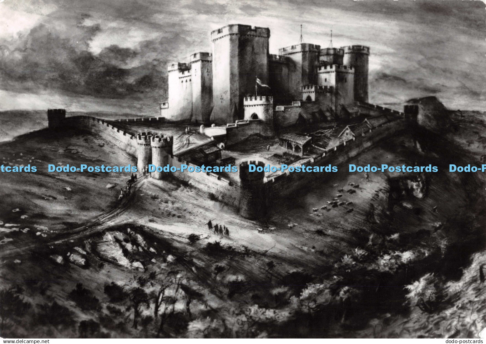 D129321 Carmarthenshire Carreg Cennen Castle As it might have appeared before it