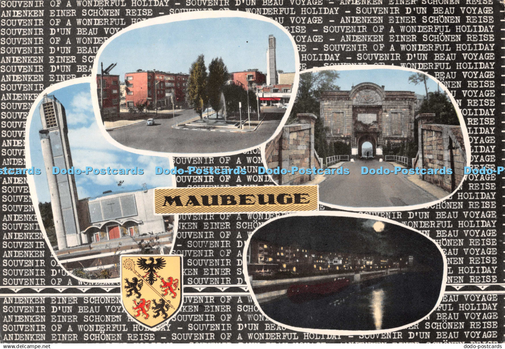D130034 Maubeuge Souvenir de Maubeuge Nord Blason de lArtiste heraldiste Robert