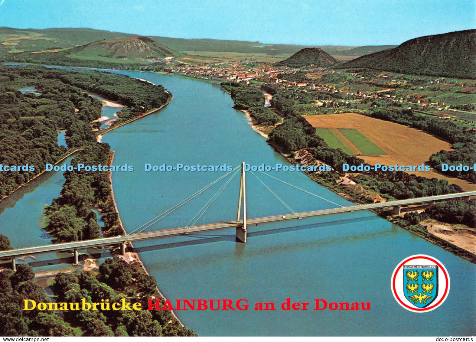 D132817 Donaubrucke Hainburg an der Donau Alpine Luftbild