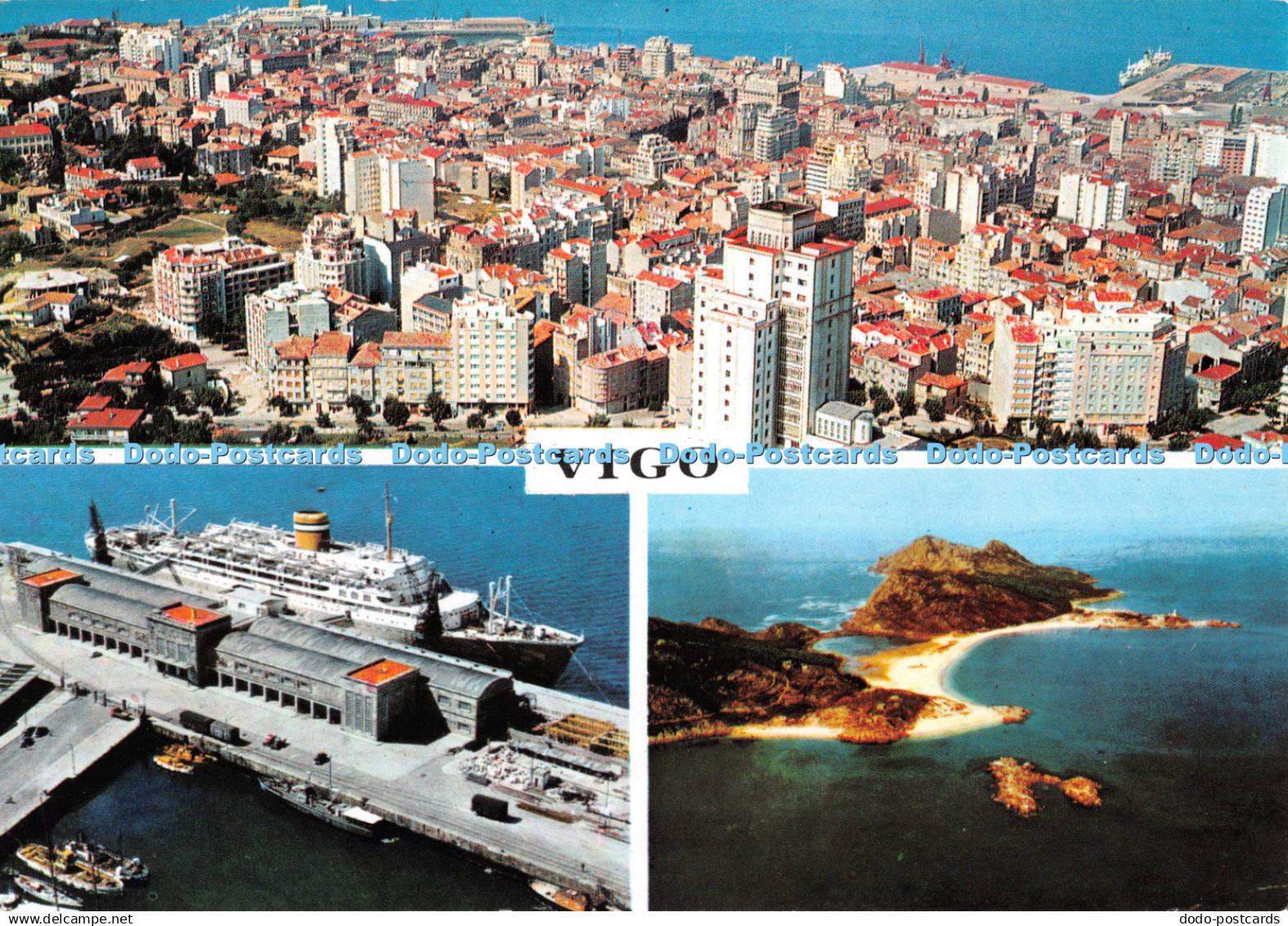 D134587 Vigo Partial view Pier Cies Islands Postales Fama La Region Orense Multi