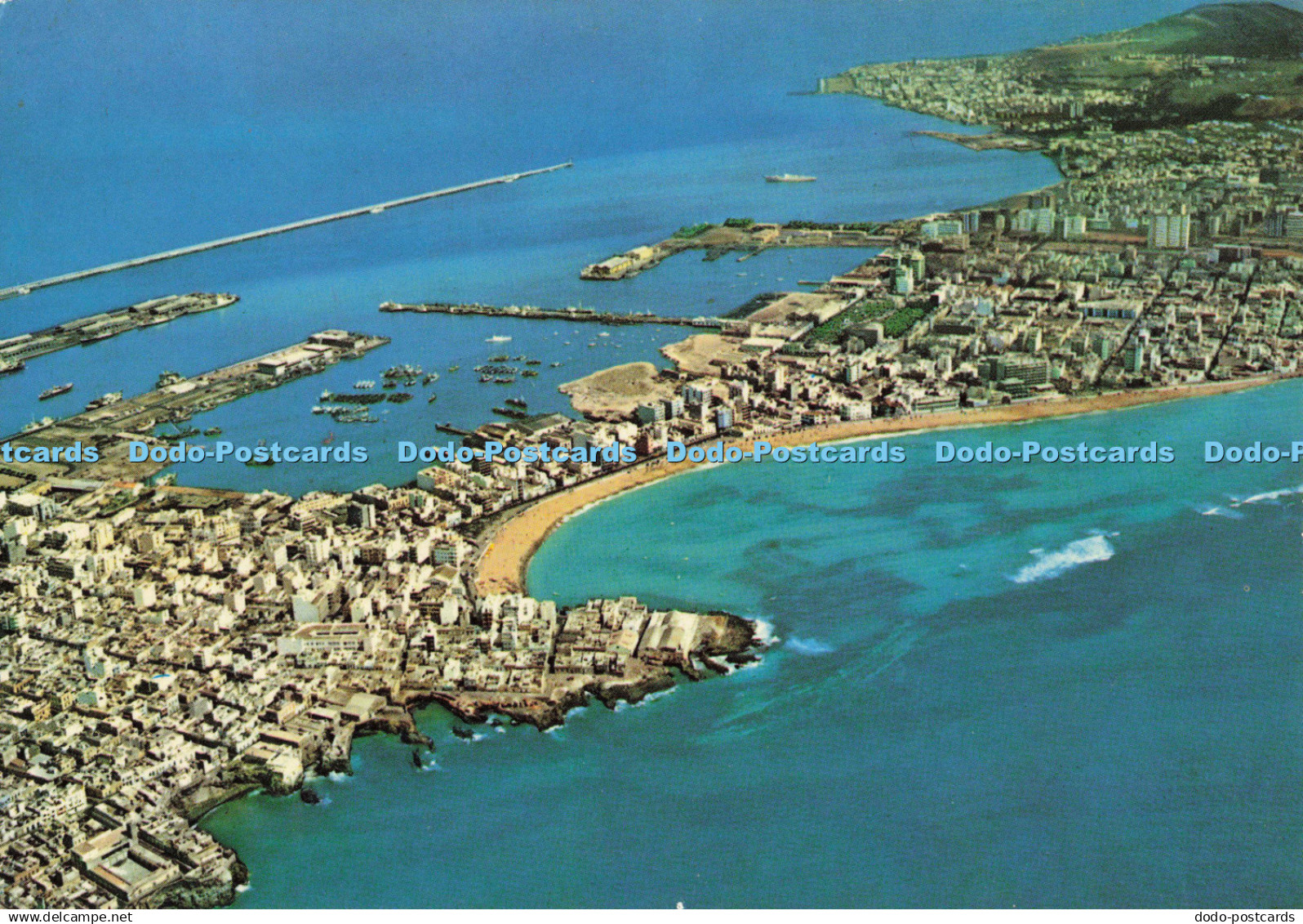 D136487 Las Palmas de Gran Canaria Aeriel View of Las Palmas and Harbour of La L