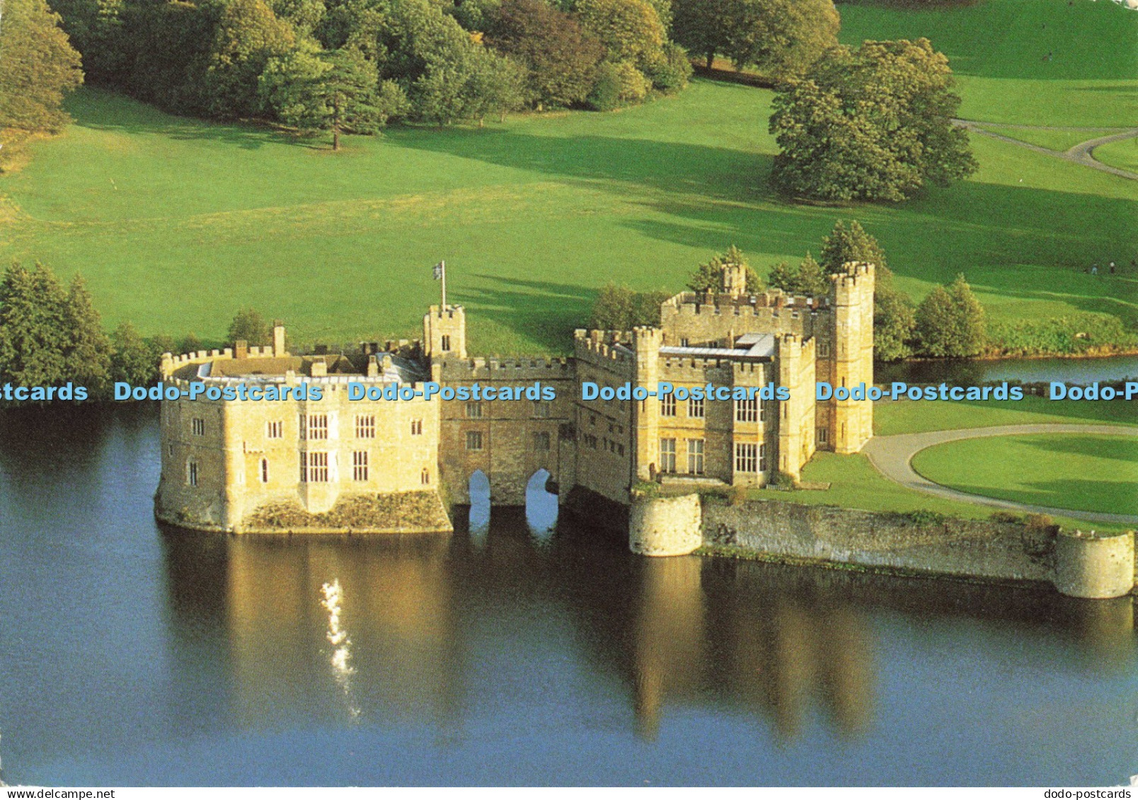 D137126 Leeds Castle Aerial view Near Maidstone Kent Leeds Castle Foundation