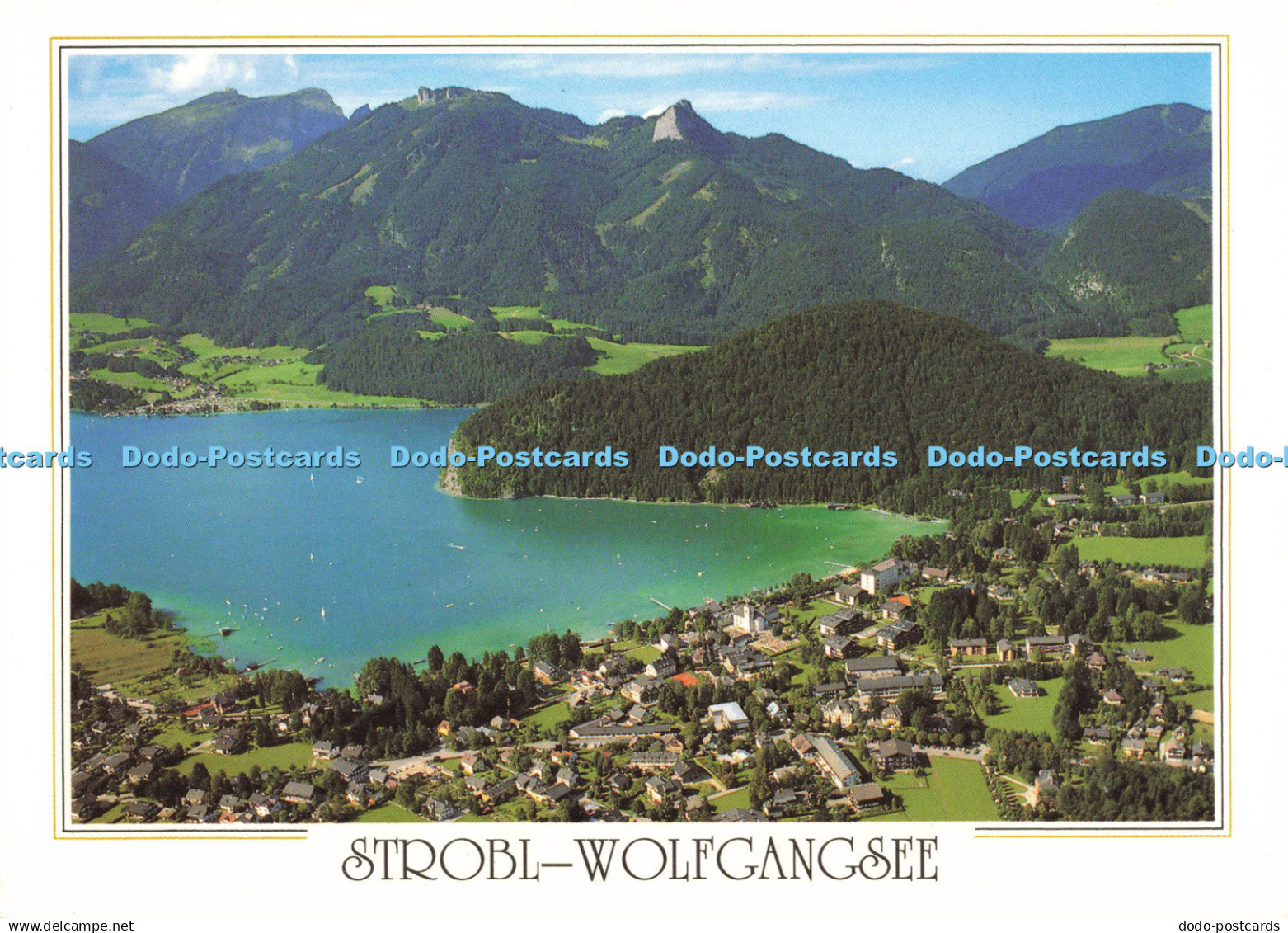 D138719 Strobl Wolfgangsee Ferienort Schafberg Luftbild Alpina Scheurecker