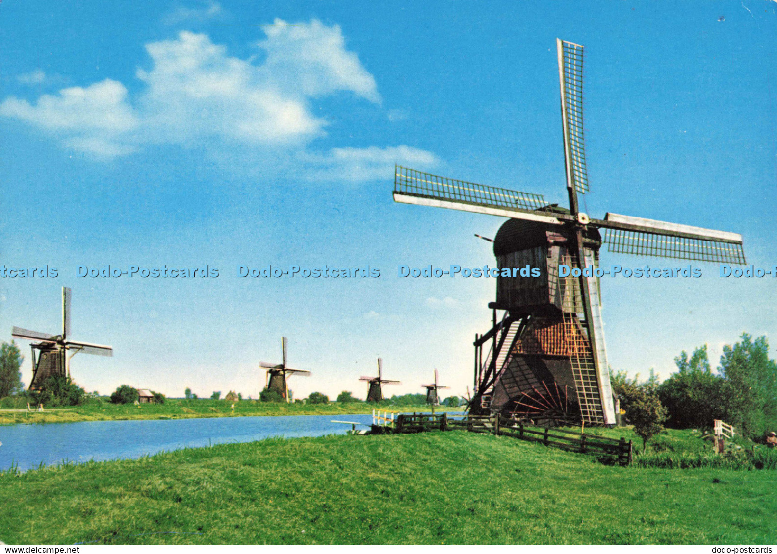 D140742 Dutch Windmill Kinderdijk Gebr Spanjersberg