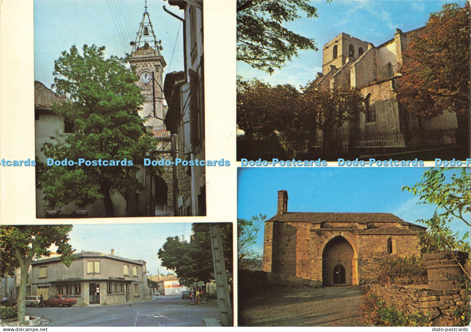 D142245 A25 Siran 34210 LHorloge LEglise La Poste LEglise de Centeille H Moiroud