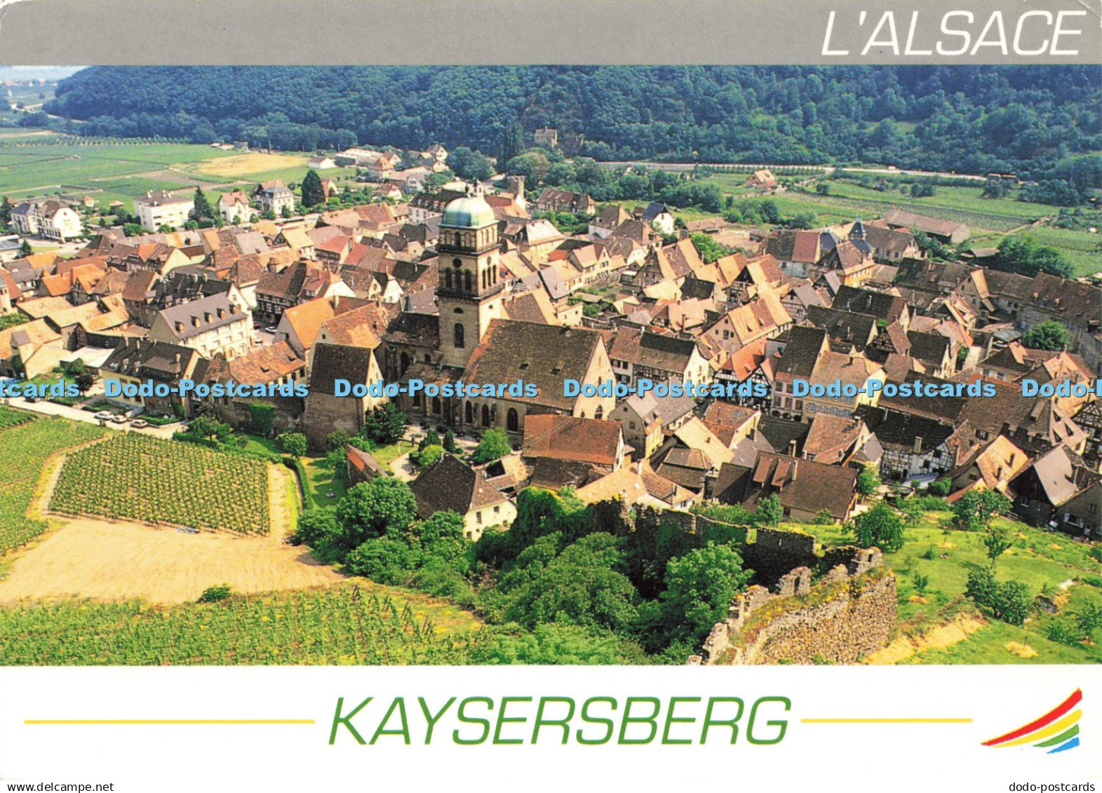 D142258 LAlsace Kaysersberg Images de France Haut Rhin 68 Kaysersberg Vue aerien