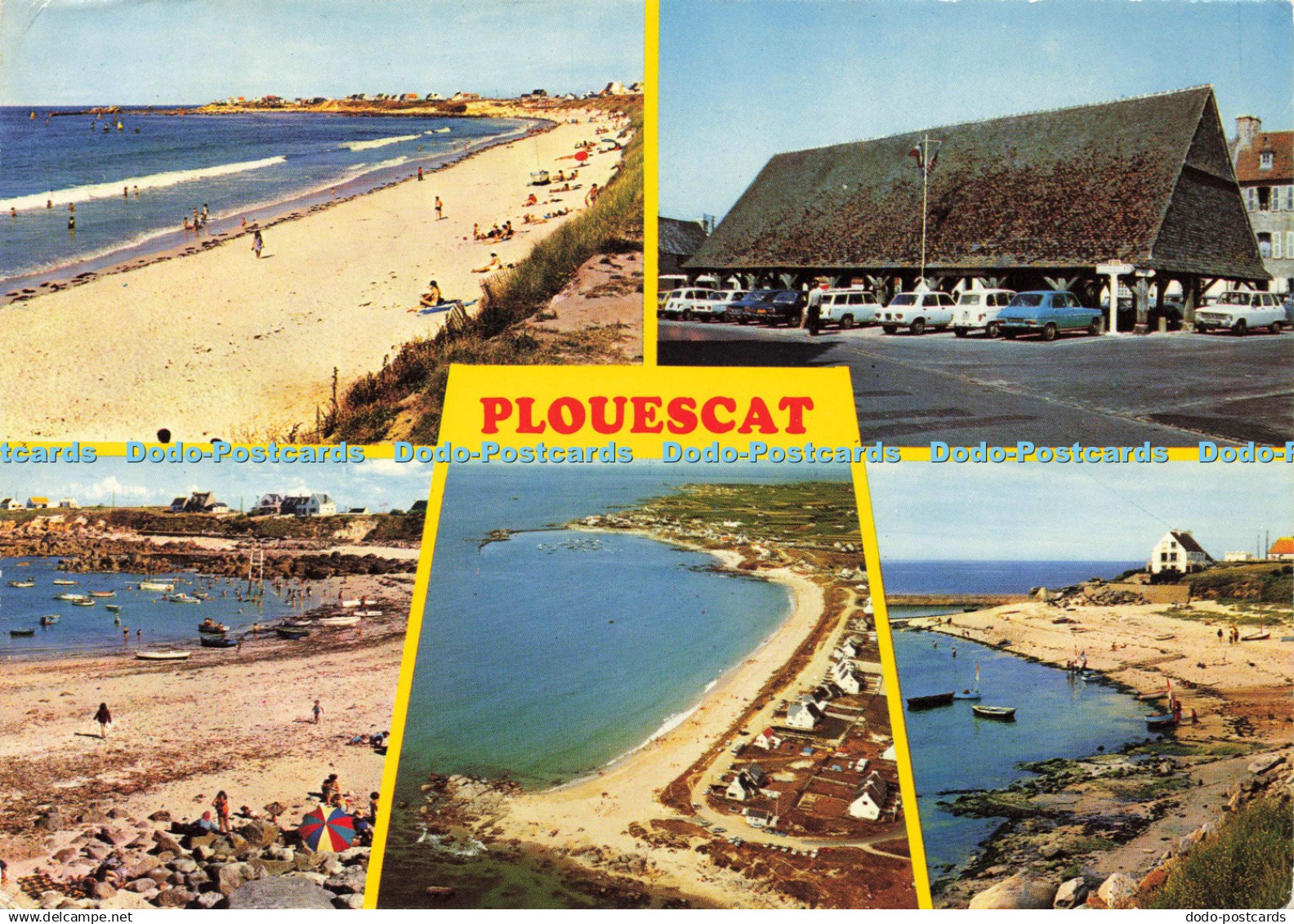 D142836 Plouescat Couleurs de Bretagne Covered market and beaches Jack 1982 Mult