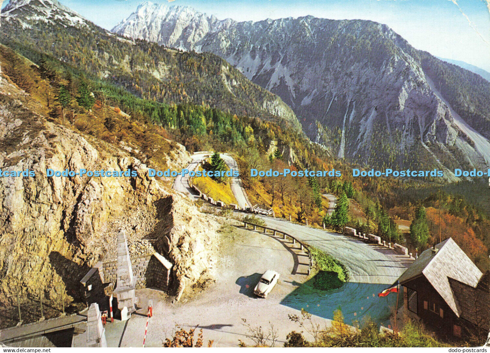 D144621 990. Loiblpasshohe. Grenze Osterreich. Jugoslawien mit Baba und Koschuta