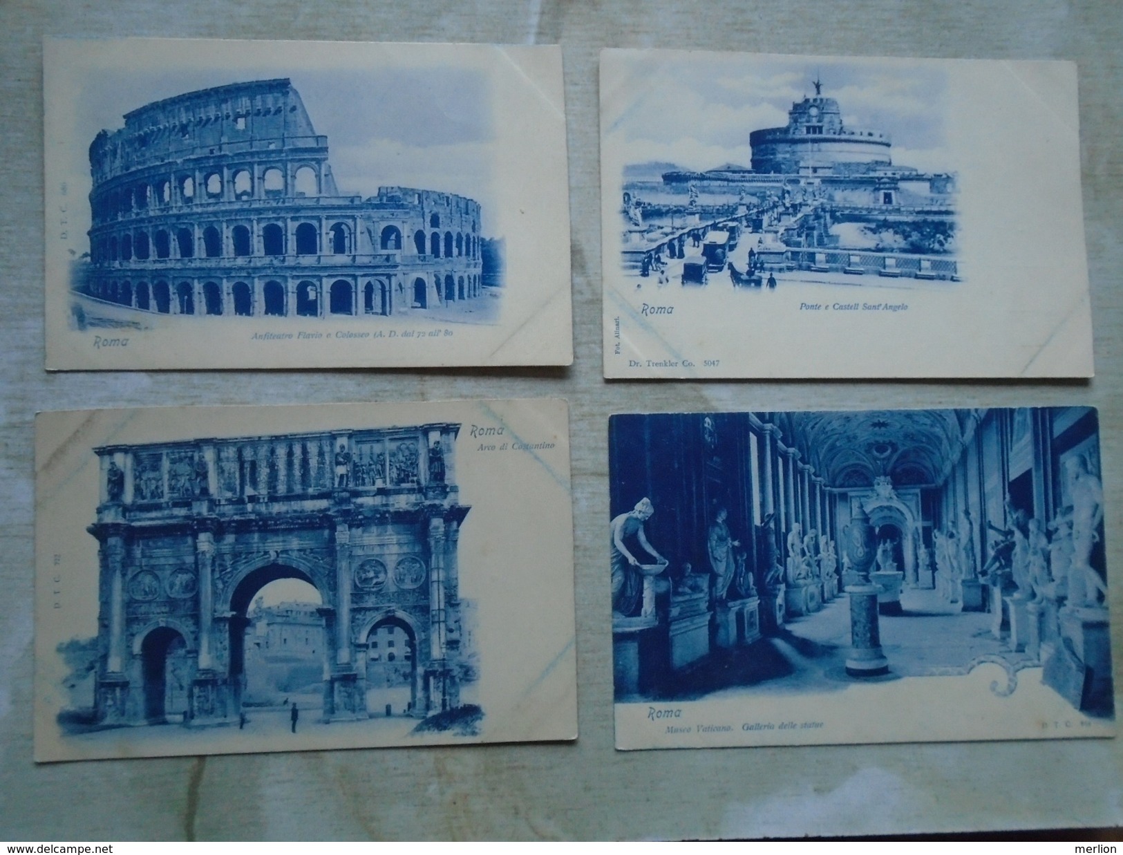 D147896 Italia  ROMA  - 4 postcards  ca 1898