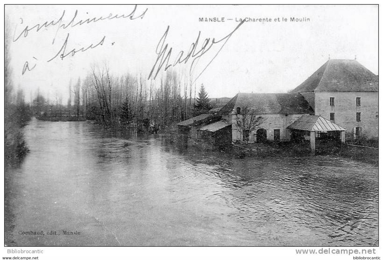 D16 - MANSLE < VUE DE LA CHARENTE ET LE MOULIN