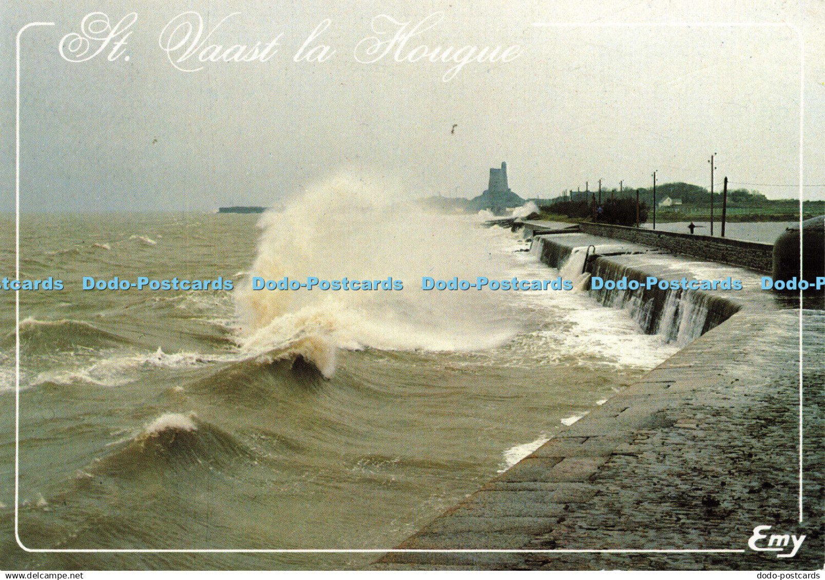 D163398 Saint Vaast La Hougue. Manche. Tempete Vers la Hougue. Le Goubey. Lecont