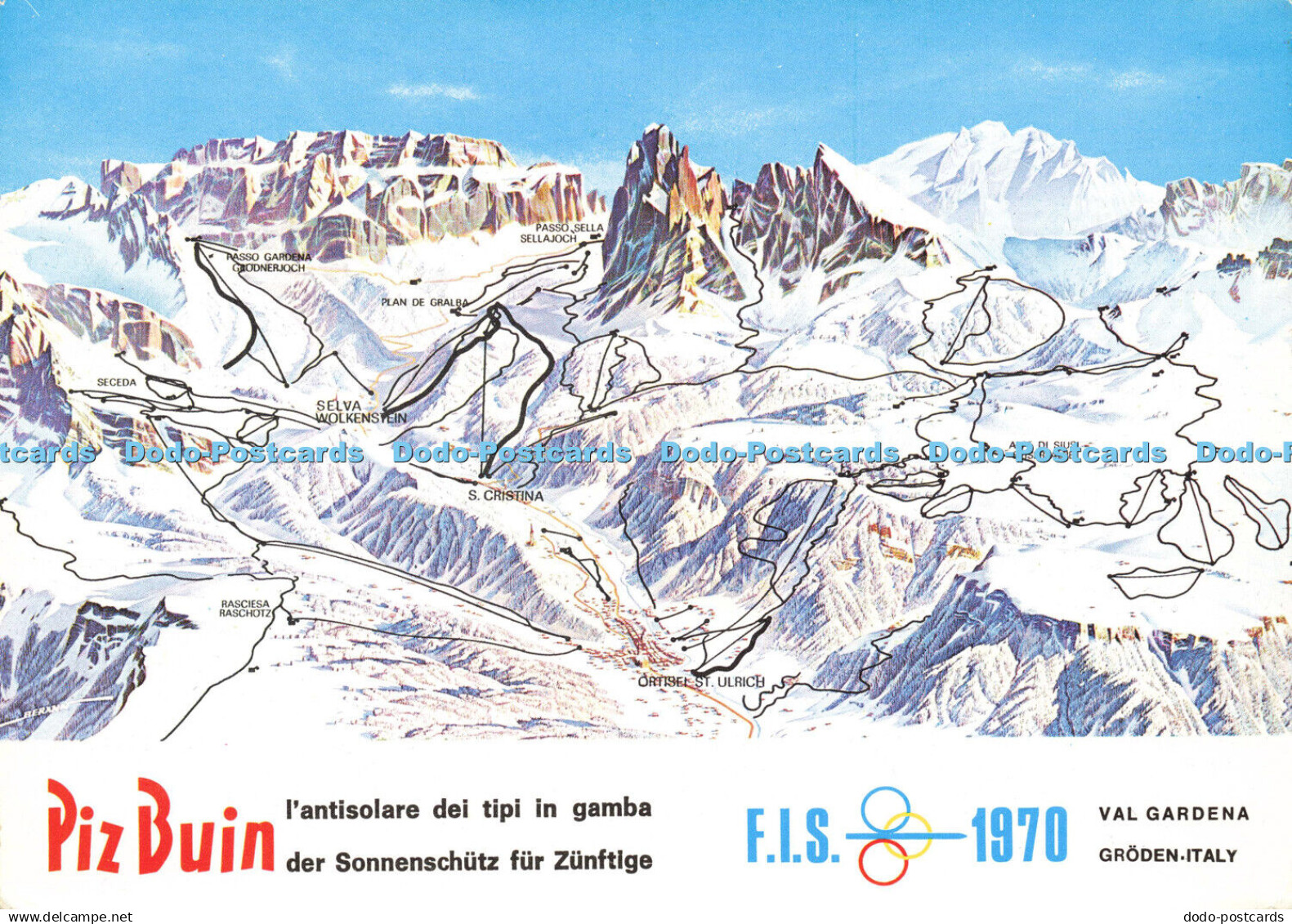 D165156 Piz Buin. Val Gardena. Groden. Offset La Commerciale Bolzano