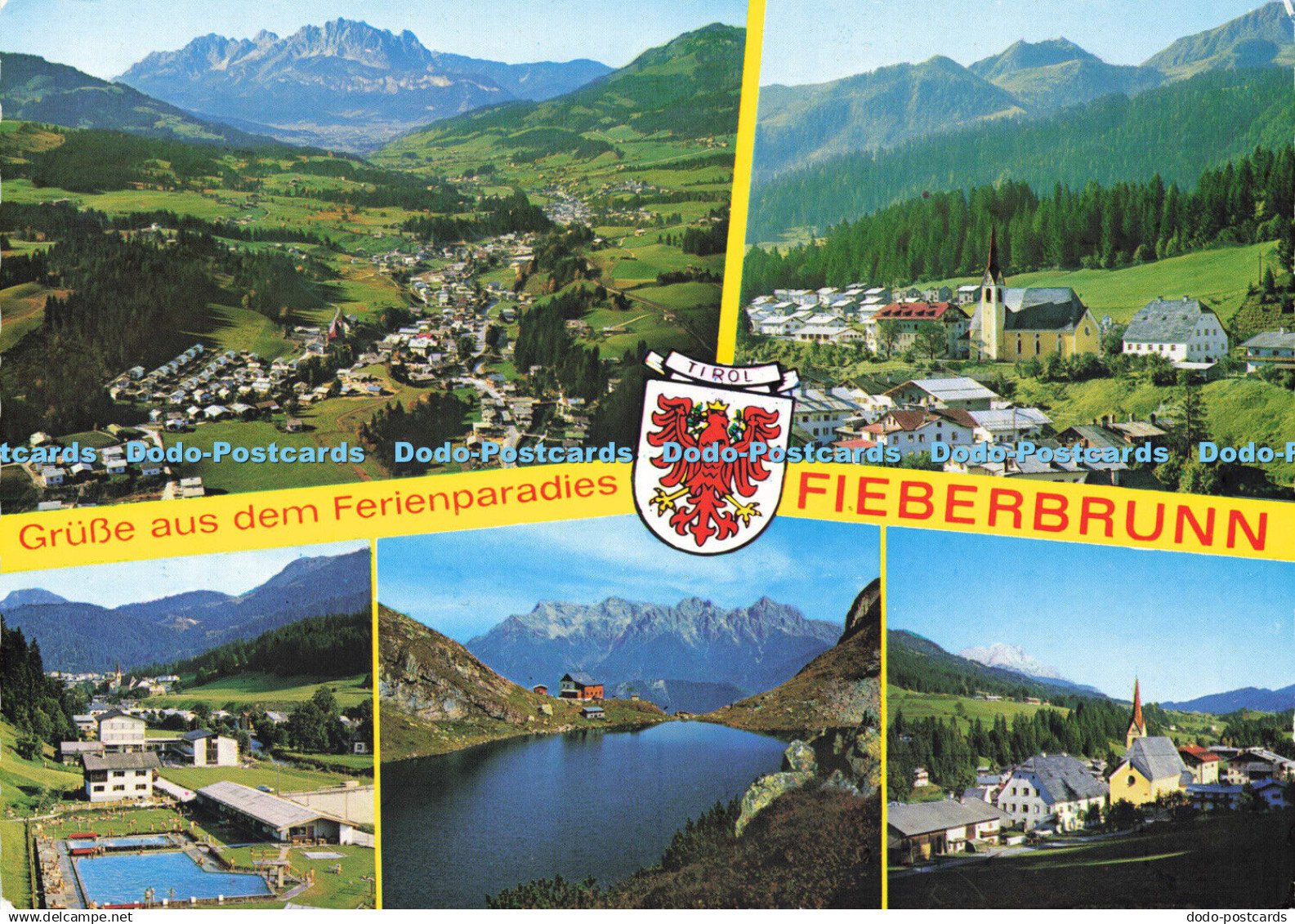 D165327 Grusse aus Dem Ferienparadies Fieberbrunn. Fieberbrunn Mit Wildem Kaiser