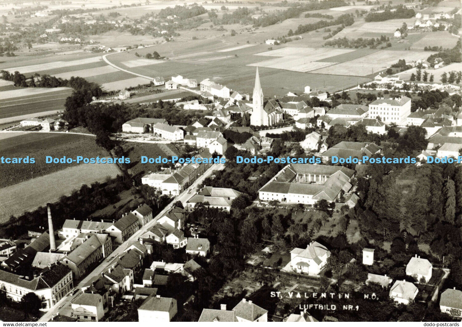 D165451 St. Valentin. Luftbild. Anstalt. Alfred A. Grull. RP
