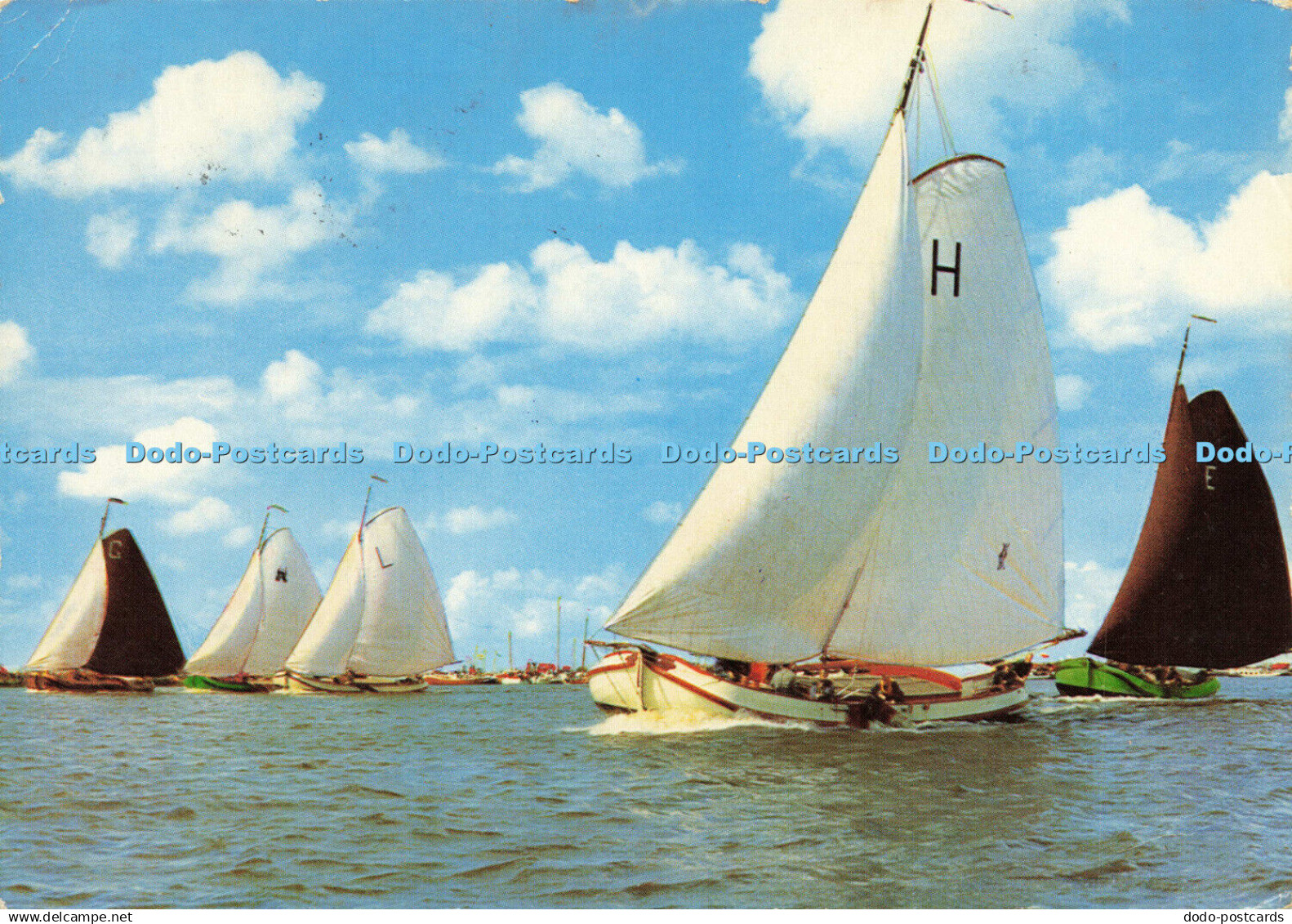 D188991 Friesland. Skutsjesilen. Meulen. Sneek