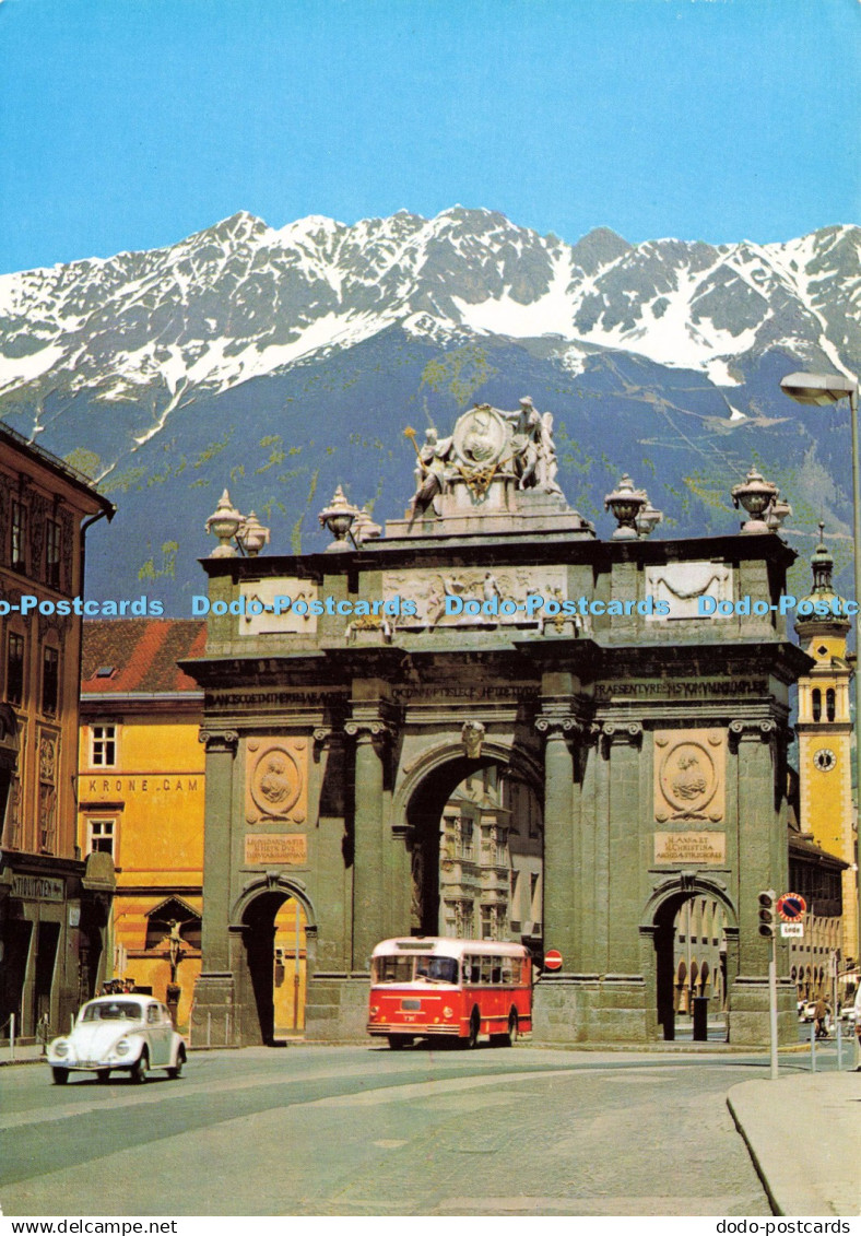 D193056 Innsbruck Triumphforte gegen Nordkette Kaufhaus Treichl Hobart